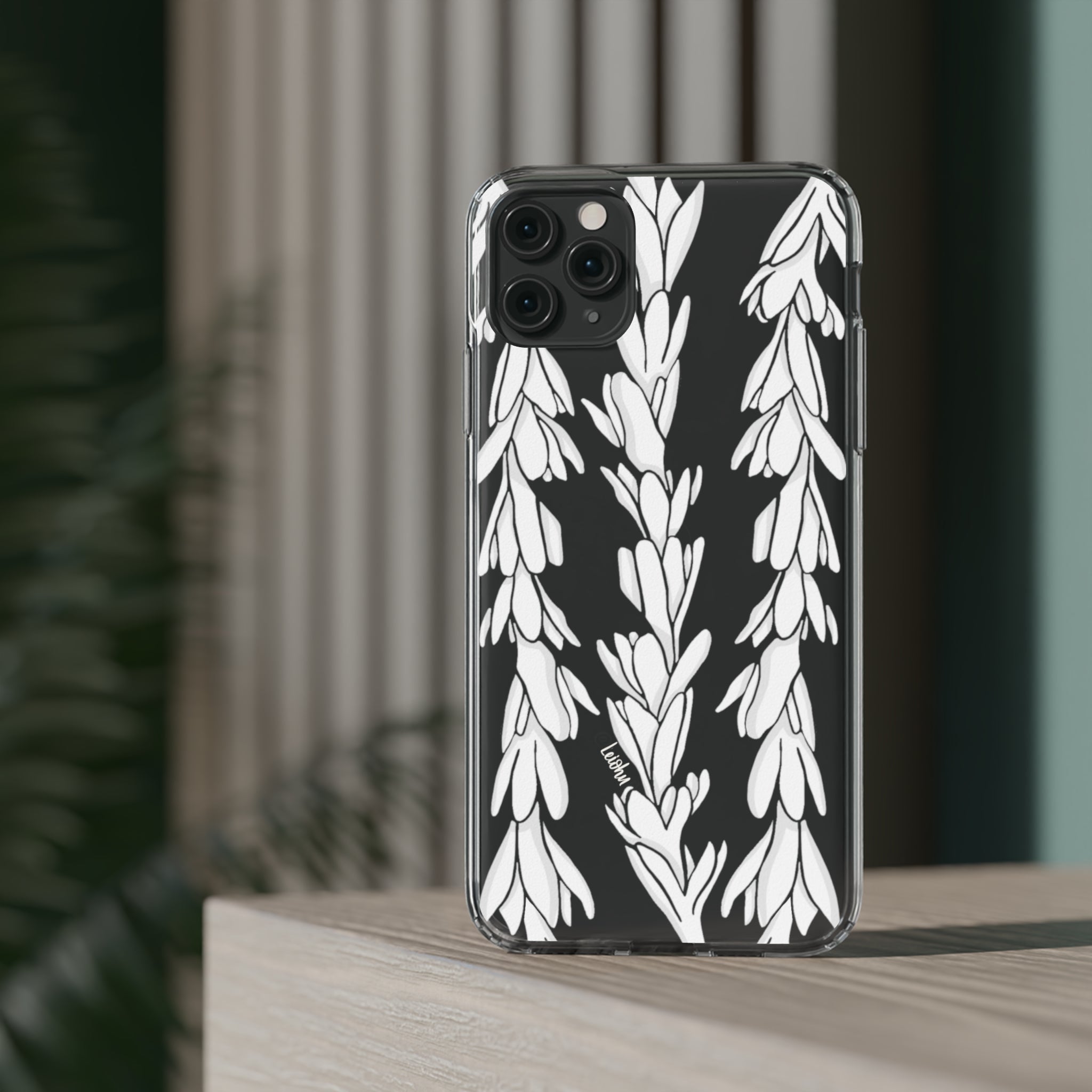Premium Tuberose Lei Clear Phone Case - Shatterproof & Slim Design for iPhone & Samsung | Perfect for Hawaiian Luau, Beach Parties & Tropical Vacations