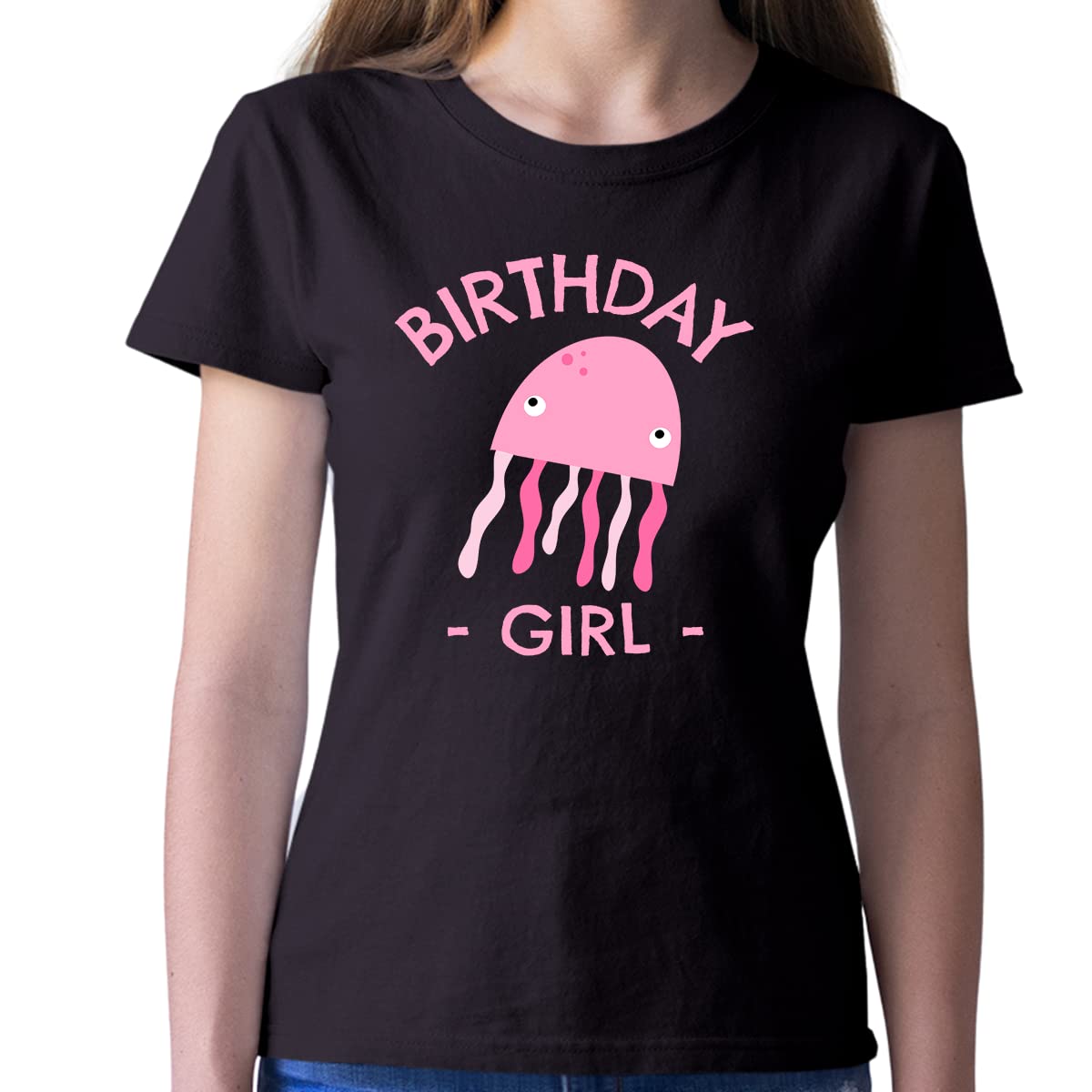 Fire Fit Designs Birthday Shirt for Girls - Cute Jellyfish Print Birthday Outfit | Perfect for Birthday Parties, Photo Shoots & Special Celebrations