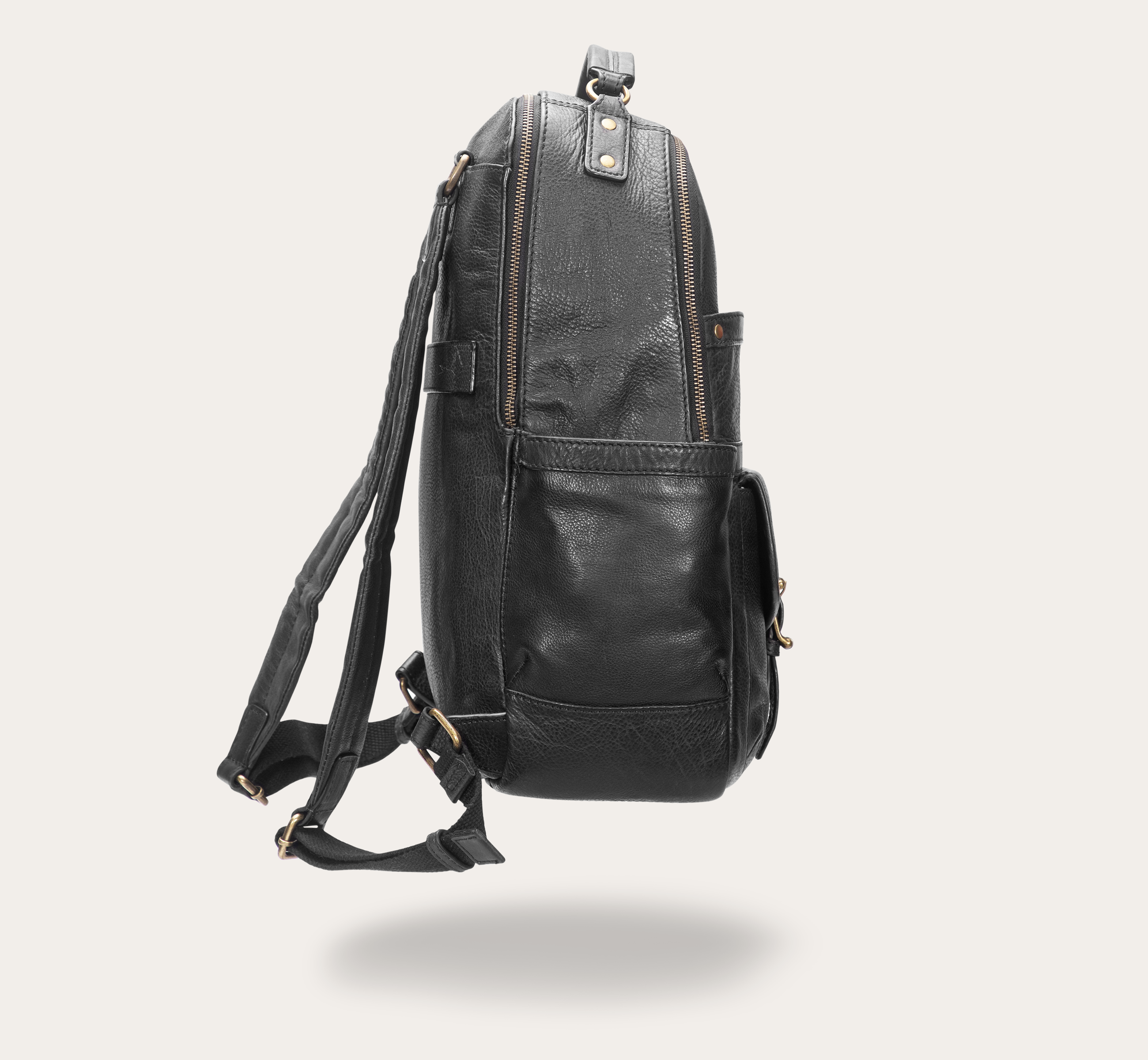 Premium Genuine Leather Backpack for Men & Women - Stylish & Durable Denver Leather Backpack for Travel, Work & College - Water-Resistant Laptop Bag with USB Charging Port