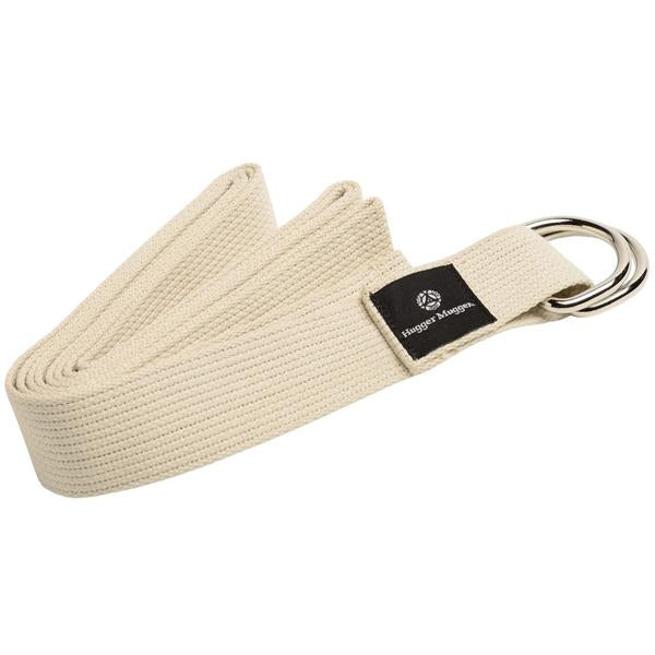 10ft Natural Cotton D-Ring Yoga Strap for Stretching, Flexibility & Yoga Poses - Perfect for Home, Studio & Travel Use