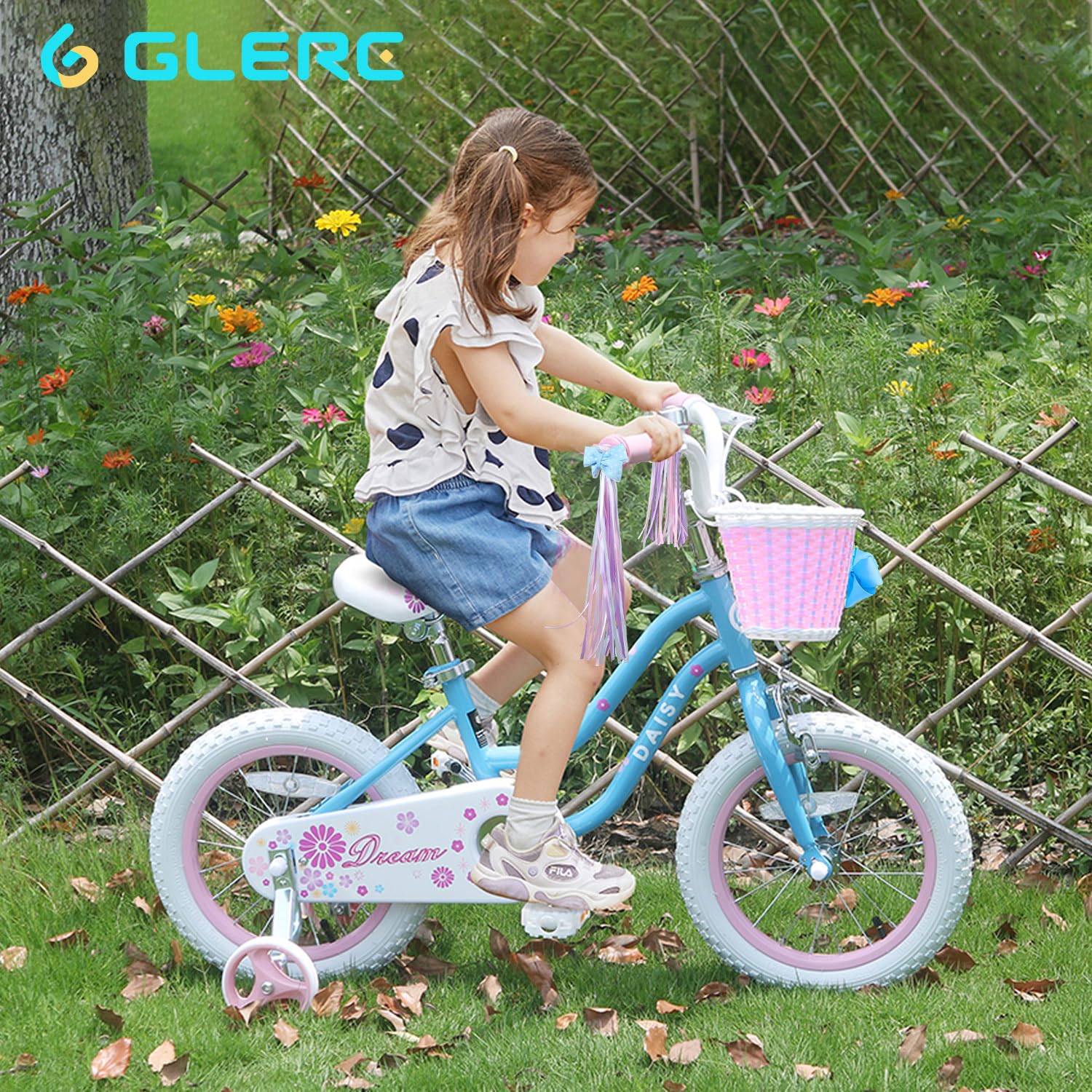 **Daisy Princess Girls Bike for Kids Ages 2-7 Years - 12, 14, 16 Inch Toddler Bicycle with Training Wheels, Basket & Streamers - Pink, Purple, Blue - Perfect for Outdoor Rides & Birthday Gifts**