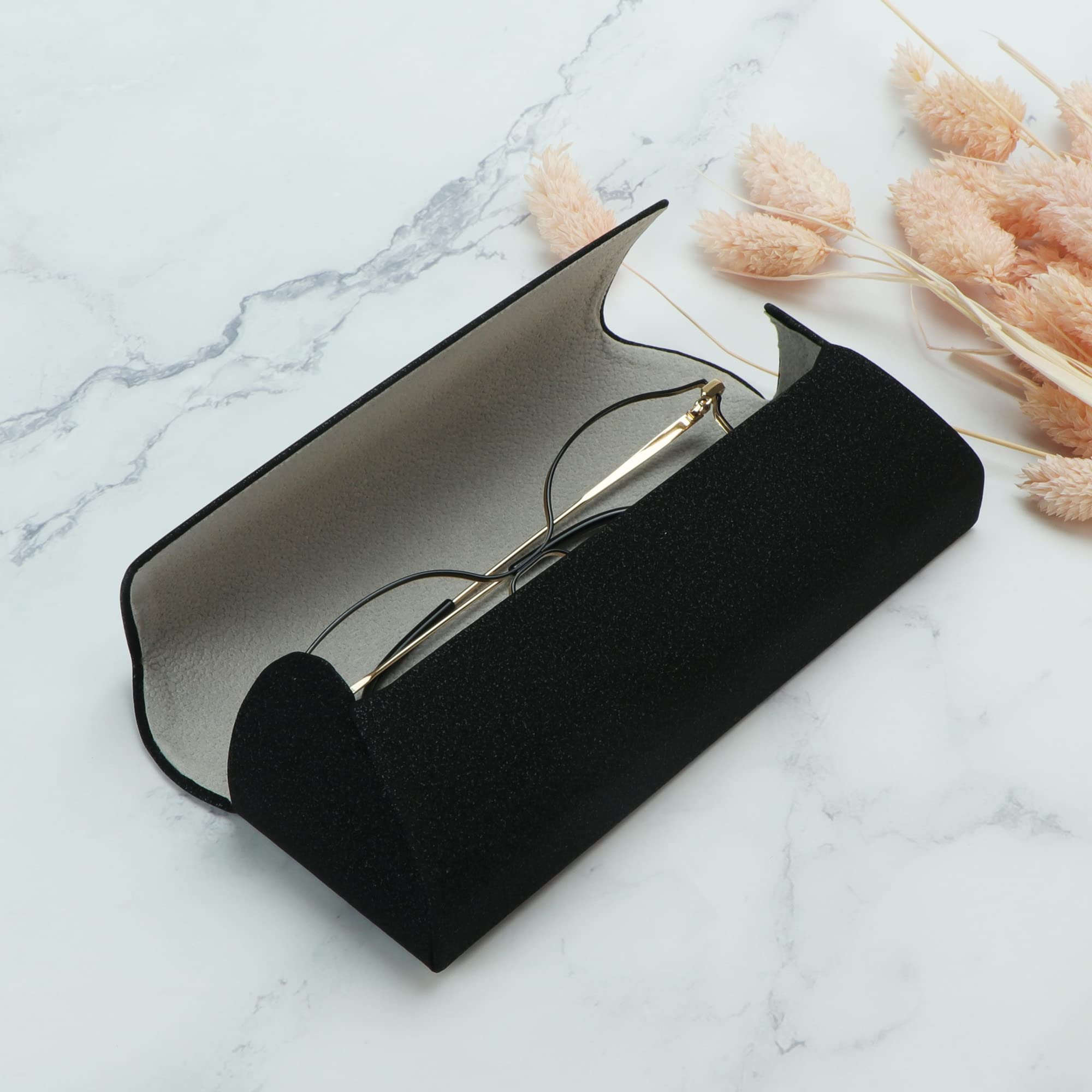 Premium Hard Shell Eyeglass Case - Durable PU Leather Sunglass Holder for Women & Men - Lightweight & Portable Eyewear Storage - Perfect for Travel, Work, and Daily Protection