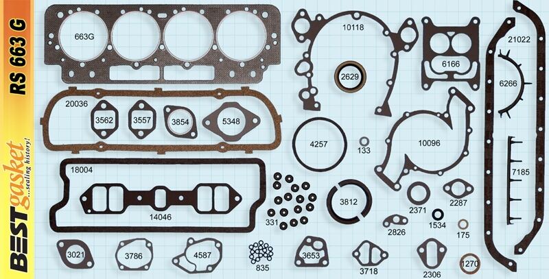 1964-1967 Cadillac 429 Complete Engine Gasket Set - Premium Head, Intake, Exhaust & Oil Pan Gaskets - Perfect for Classic Car Restoration & Engine Rebuilds