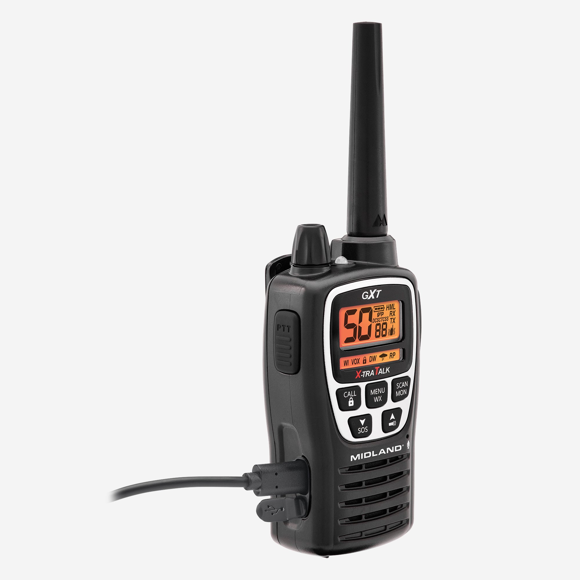 GXT3000 GMRS Walkie Talkie 2 Pack - Long Range Two-Way Radio with 50 Channels & NOAA Weather Alerts - Perfect for Hiking, Camping, and Outdoor Adventures