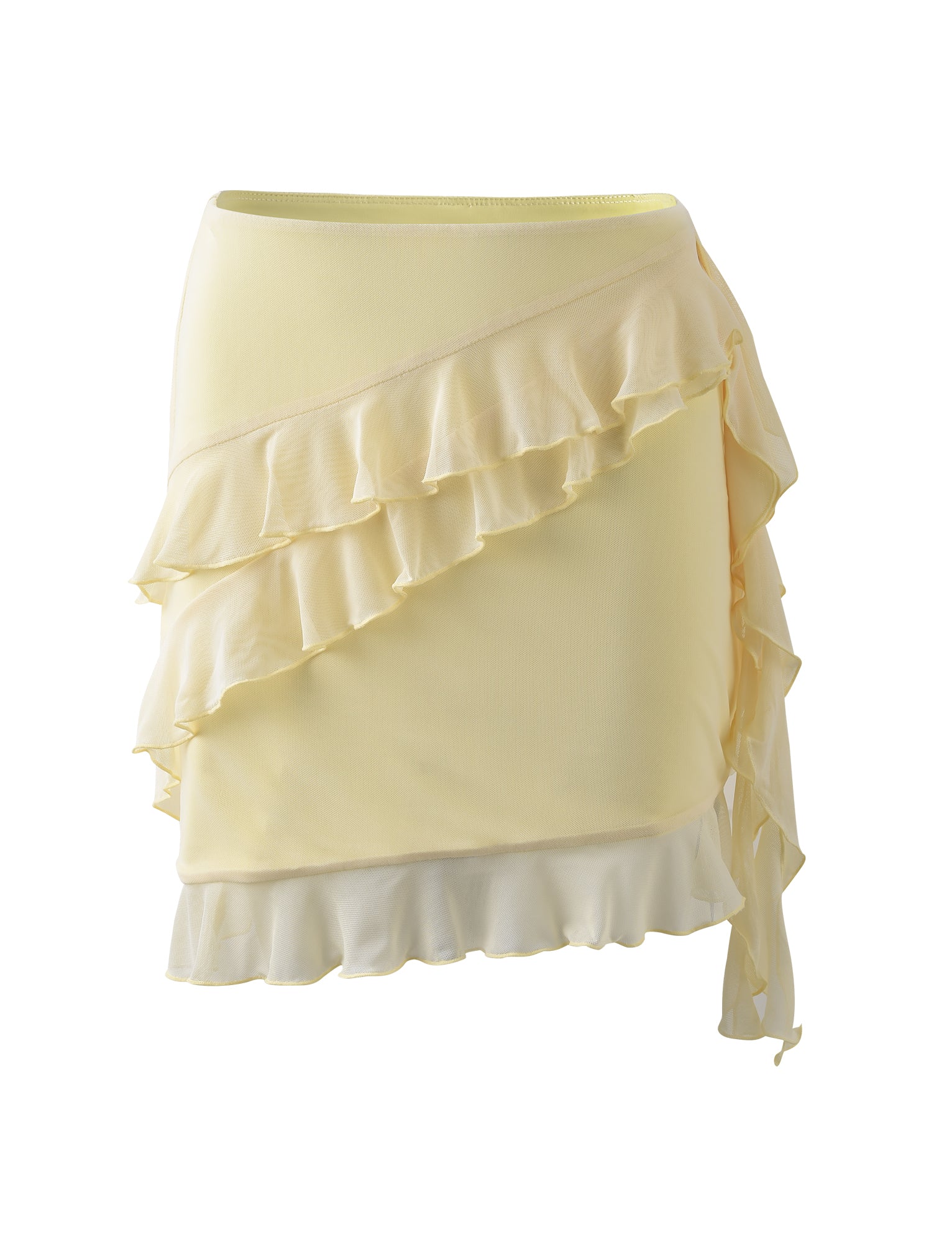 Stormi Skirt - Yellow Lemon A-Line Midi Skirt for Women | Summer Casual & Party Wear | Lightweight & Comfortable | Perfect for Beach, Vacation, and Outdoor Activities