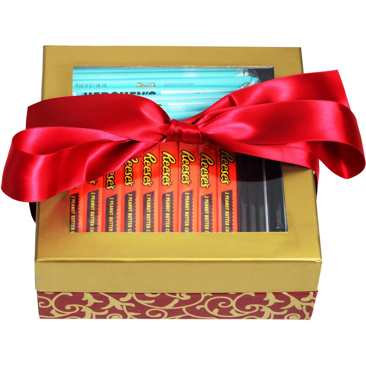 Premium Mother's Day Chocolate Gift Box - 30 Count Assortment with HERSHEY'S Milk Chocolate Bars, REESE'S Peanut Butter Cups & Sugar Cookies | Perfect Candy Collection for Mom's Birthday, Anniversary & Holiday Gifting | Thoughtful Present for Valentine's Day, Christmas & Special Occasions