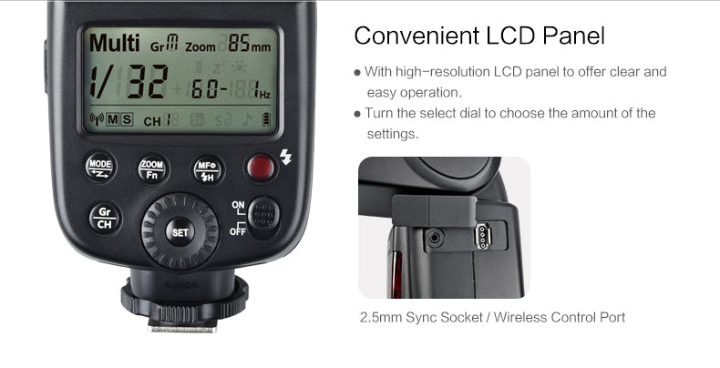 Godox V850II Professional Manual Speedlight Flash for Canon Nikon Sony DSLR Cameras - Perfect for Portrait, Wedding, and Studio Photography