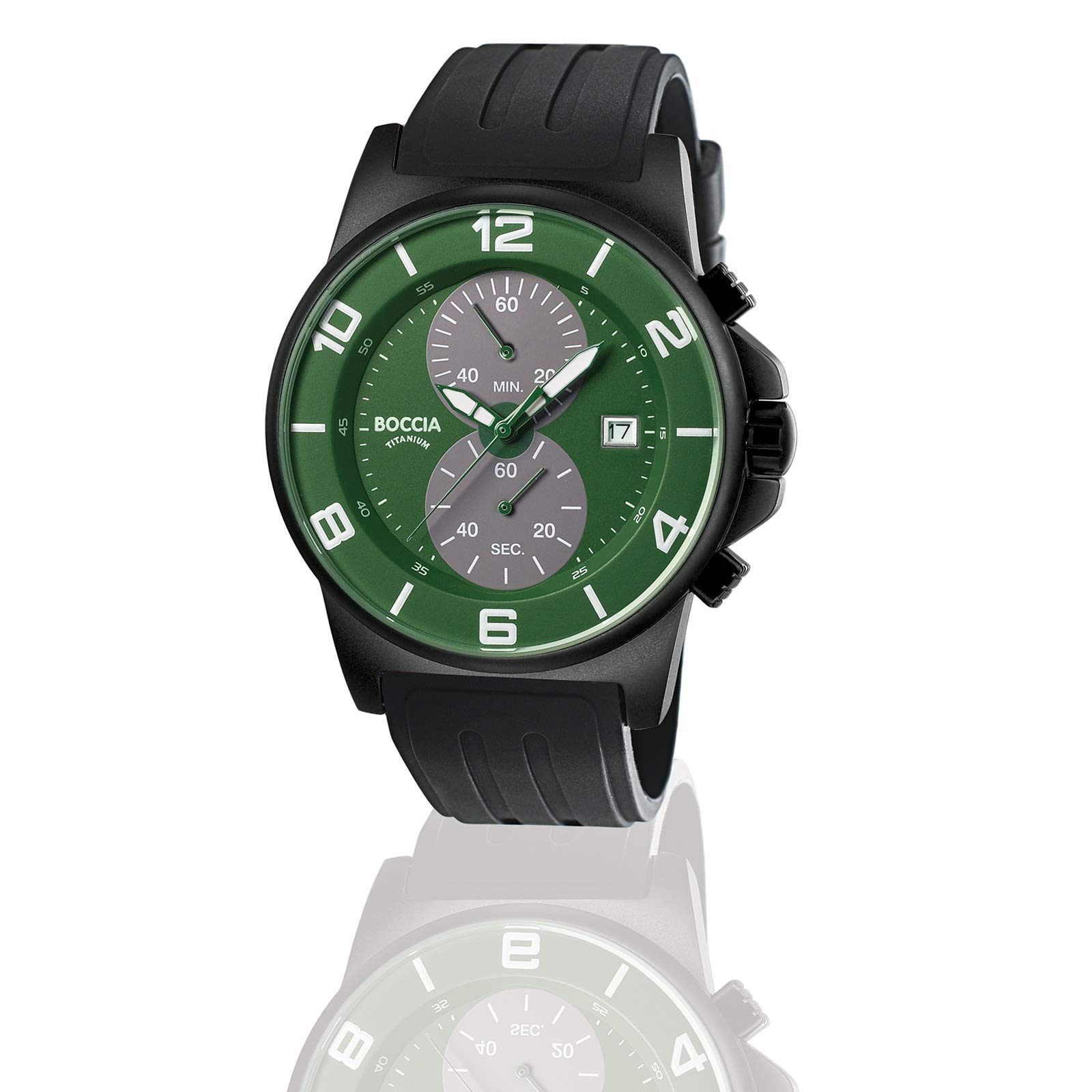 Boccia Titanium Watch for Men - Luxury Waterproof Stainless Steel Chronograph Wristwatch - Perfect for Business, Casual & Outdoor Activities