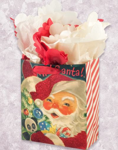 Hi Santa Christmas Gift Bags for Holiday Presents - Perfect for Christmas Party Favors, Stocking Stuffers & Secret Santa Exchanges