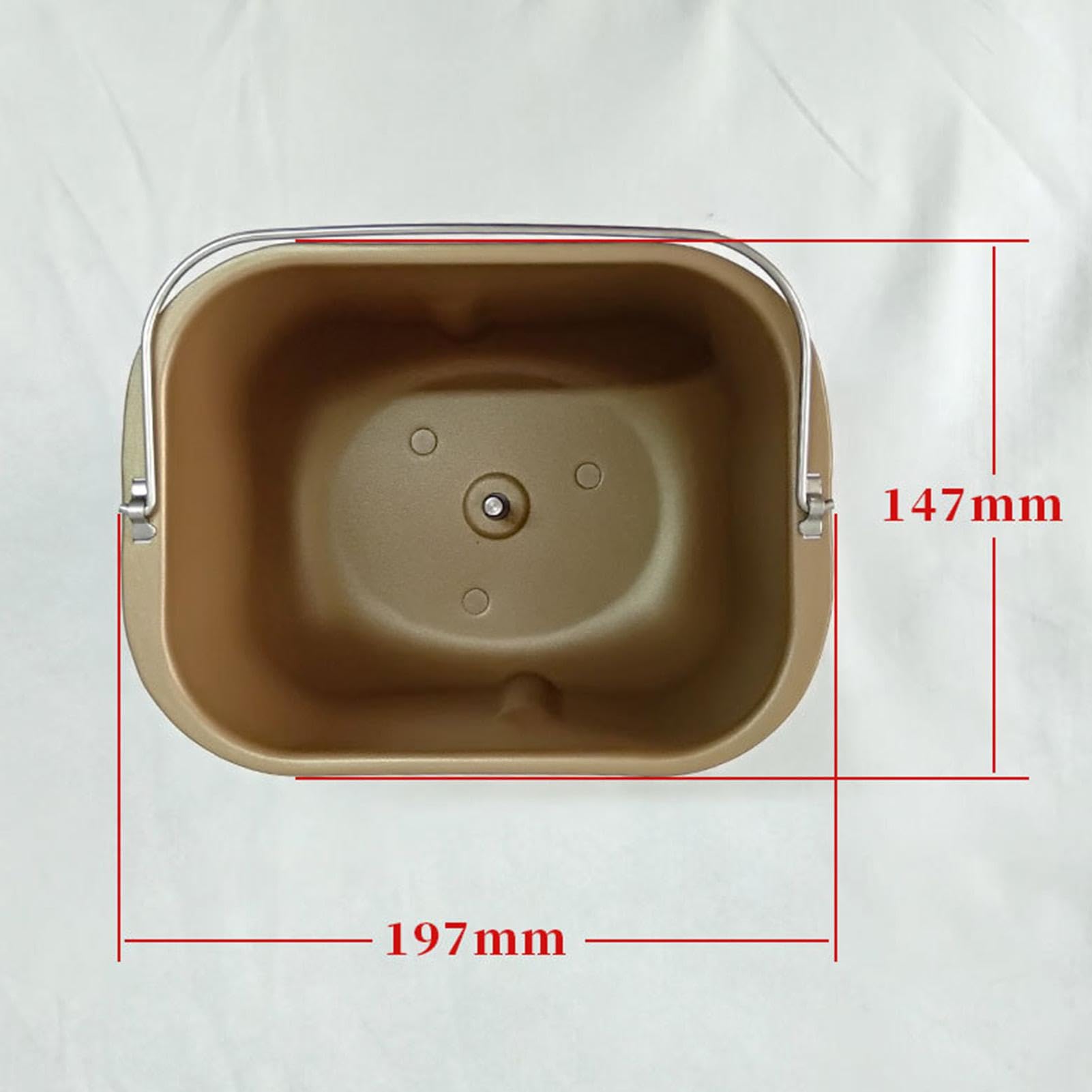 Premium Aluminum Alloy Bread Maker Bucket - Durable Bread Machine Pan Replacement | Multipurpose Baking Barrel & Loaf Pan for Mixing Dough | Perfect for Home Baking, Bread Machine Parts Replacement & Commercial Kitchen Use
