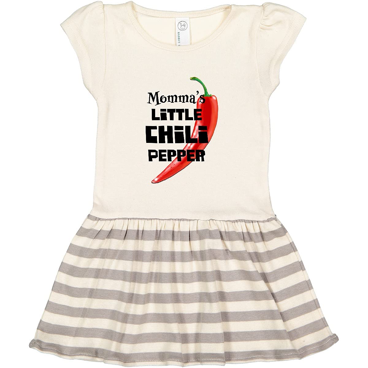 Inktastic Momma's Little Chili Pepper Toddler Dress - Cute Baby Girl Outfit for Holidays, Photos & Special Occasions
