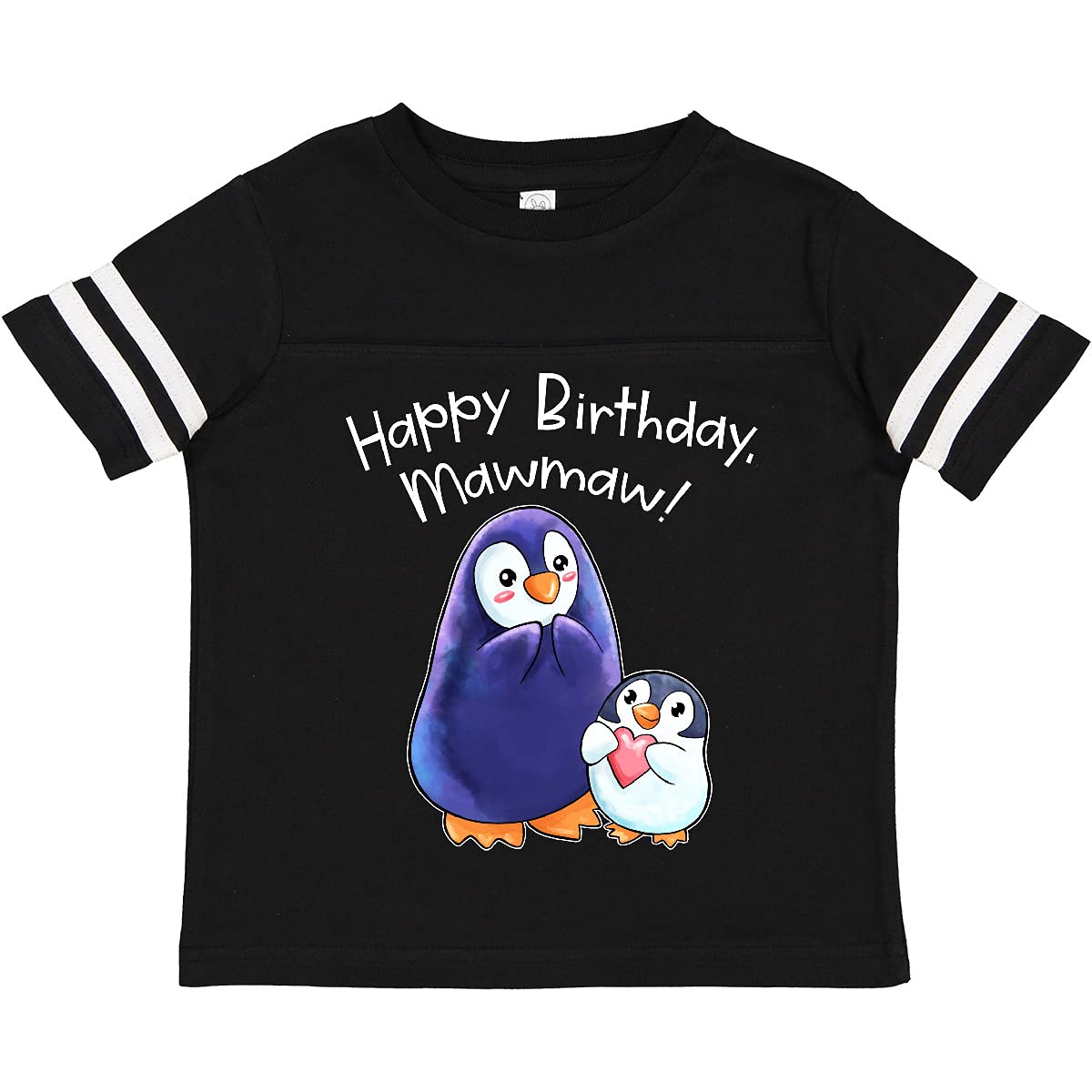 Happy Birthday Mawmaw Penguin Toddler T-Shirt - Cute Animal Graphic Tee for Kids Birthday Party & Family Celebration