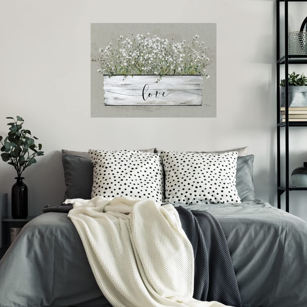 Graceful Floral Canvas Wall Art - Bouquet of Love by Artist Carol Robinson - 32x24 Inch Ready to Hang Painting for Living Room, Bedroom, Office Decor - Perfect for Home, Wedding Gift & Interior Design