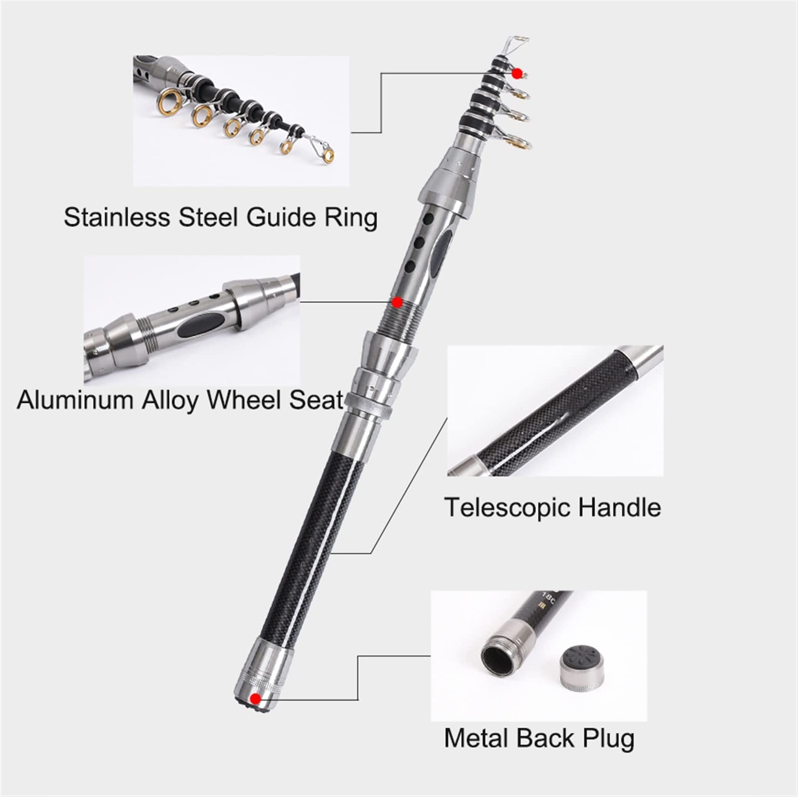 Best Telescopic Fishing Rod and Reel Combos Set (1.5m-2.4m) with 1000-7000 Spinning Reels - Portable Travel Fishing Gear for Beginners & Anglers - Perfect for Freshwater, Saltwater & Travel Fishing Adventures