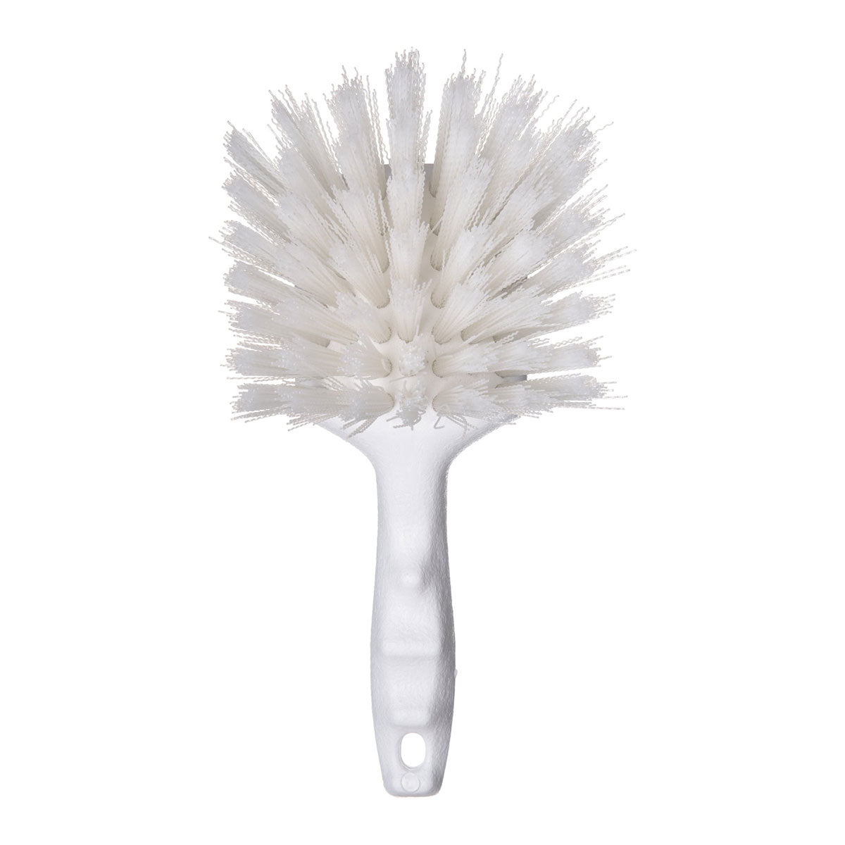 Carlisle 4054102 Flo Pac Utility Scrub Brush - Heavy Duty Cleaning Brush for Kitchen, Bathroom & Outdoor Use, White, 8 Inch - Perfect for Floors, Tiles & Grout Cleaning
