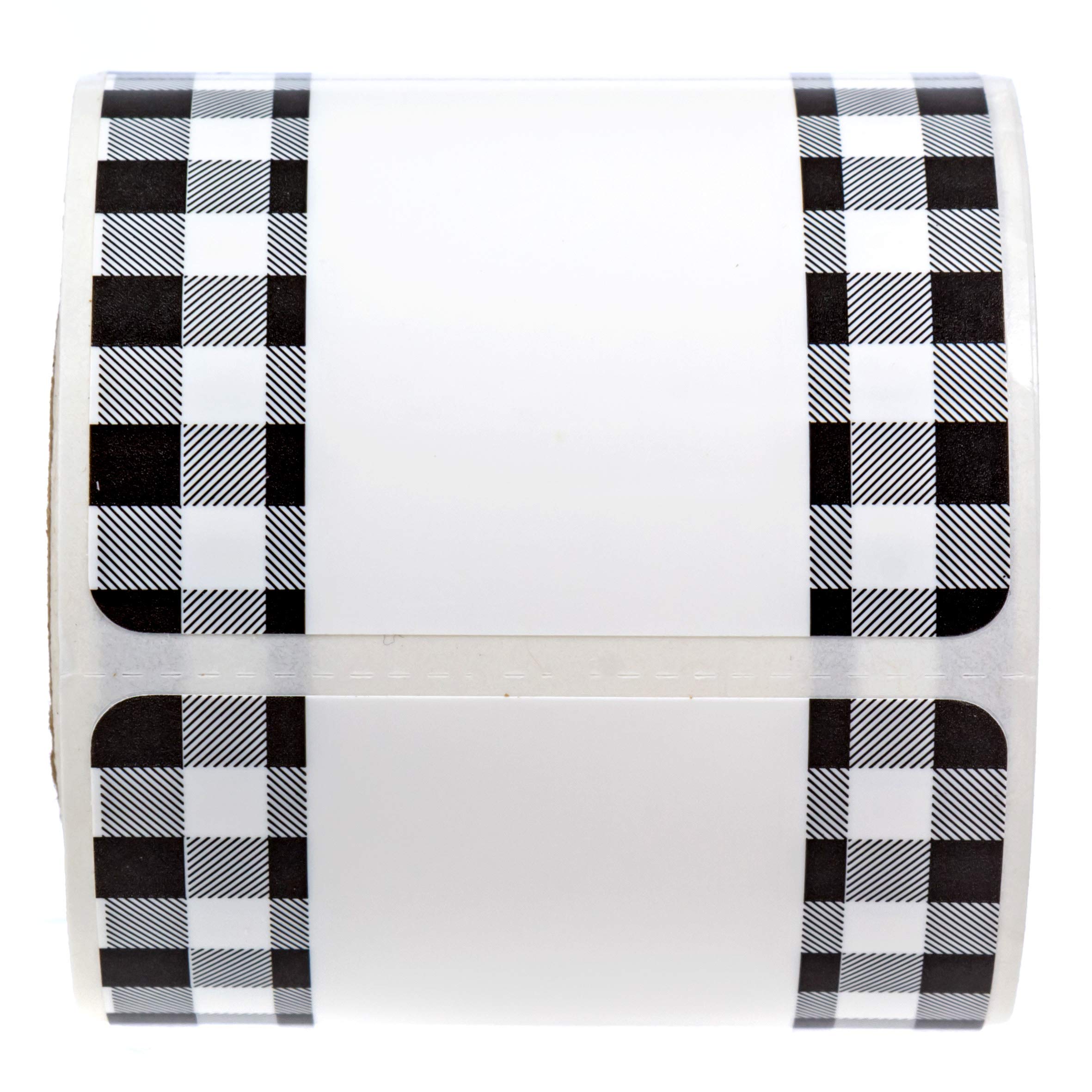 Buffalo Plaid Write-On Pantry Labels - 100 Pack Reusable Waterproof Storage Labels (2