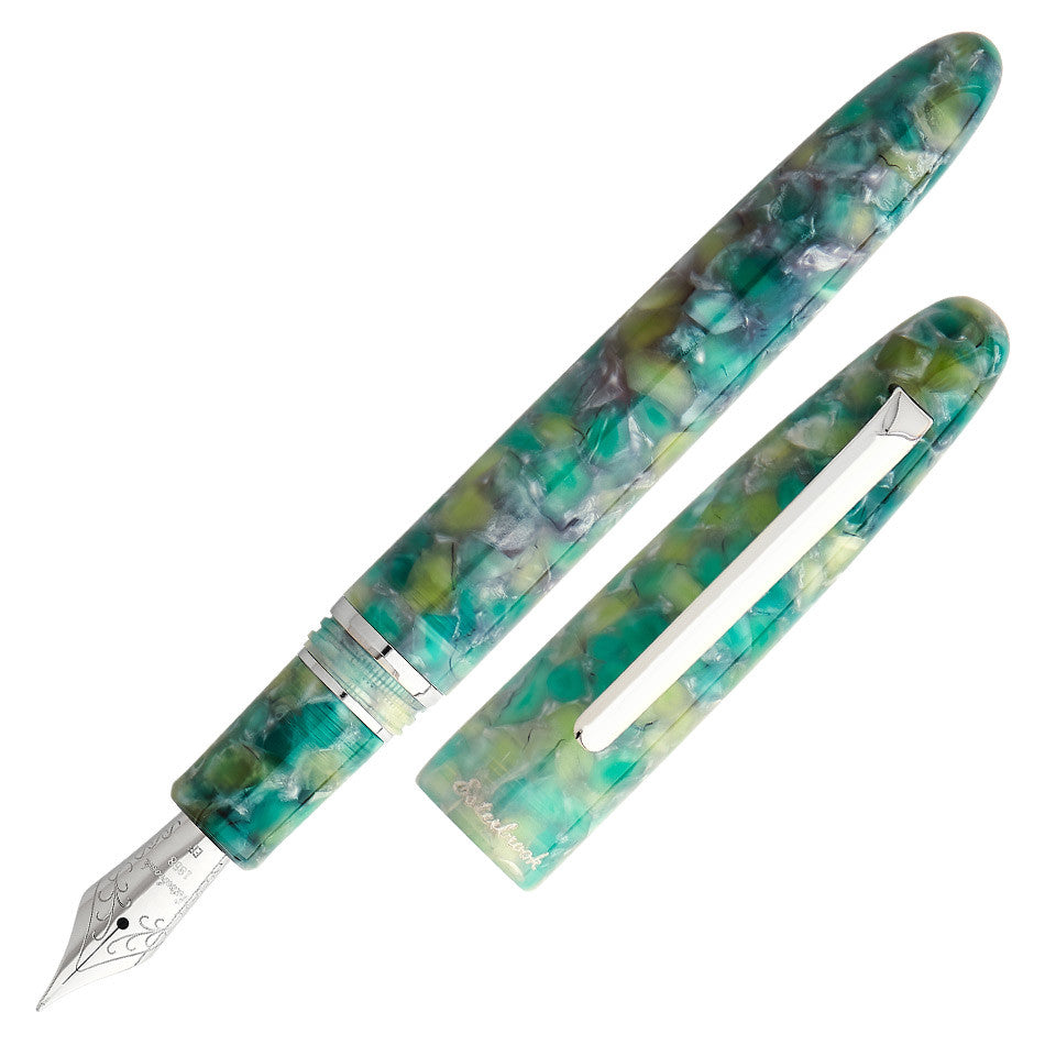 Esterbrook Estie Fountain Pen - Sea Glass Color with Palladium Trim - Premium Writing Instrument for Calligraphy, Journaling & Gifts