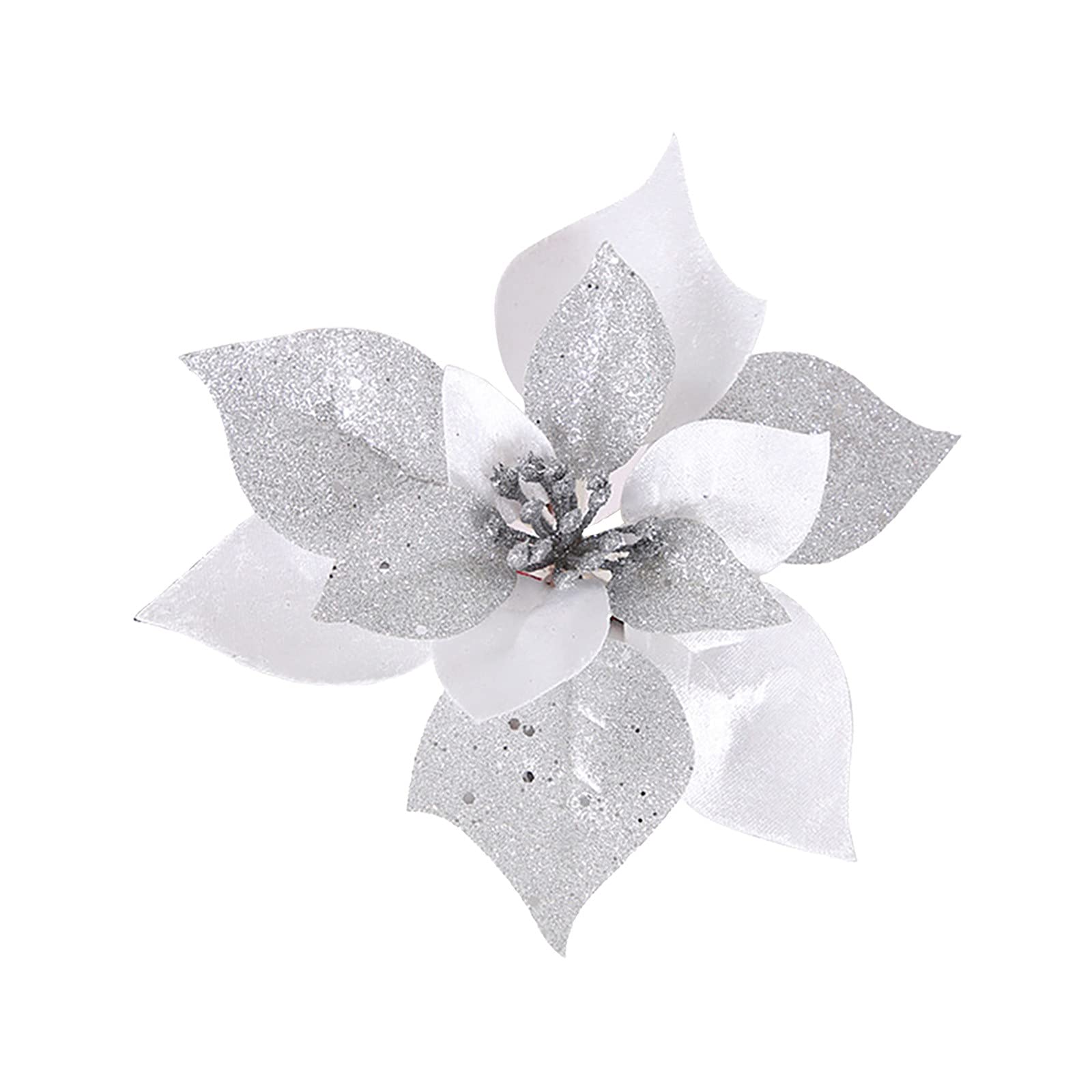 Christmas Flannel Ornaments & Flowers - Festive Holiday Tree Decorations for Home, Xmas Party & Gift Wrapping | Tall Sculpture Seasonal Decor