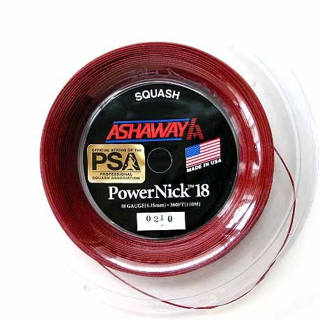 Ashaway Powernick Squash String - 18 Gauge (1 Reel - 360 Ft) | High-Performance Squash Racket String for Competitive Play & Training