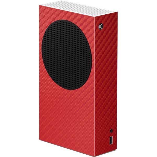 Skinit Red Carbon Fiber Gaming Skin for Xbox Series S Console - Durable Protective Cover with Specialty Texture Design - Perfect for Gaming Setups & Customization