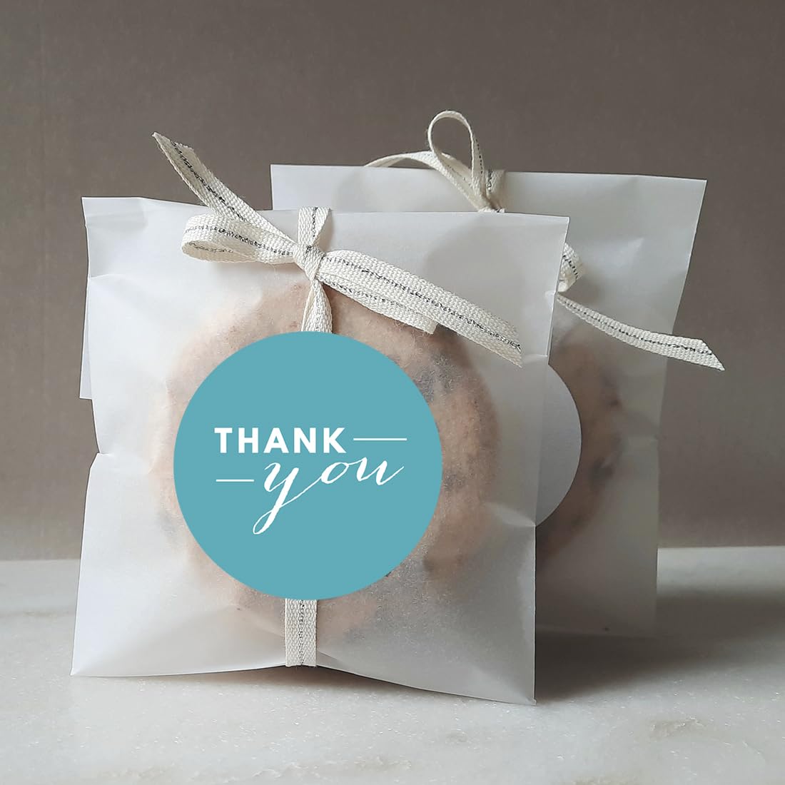 Andaz Press Circle Labels - 40-Pack Thank You Stickers for Gifts & Packaging