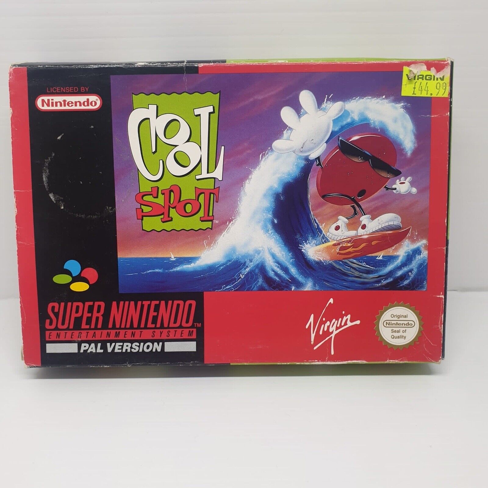 Cool Spot Super Nintendo SNES Game - Complete PAL Version in Original Box | Retro Gaming Collectible for SNES Enthusiasts | Perfect for Nostalgic Gaming Sessions and Collector's Display