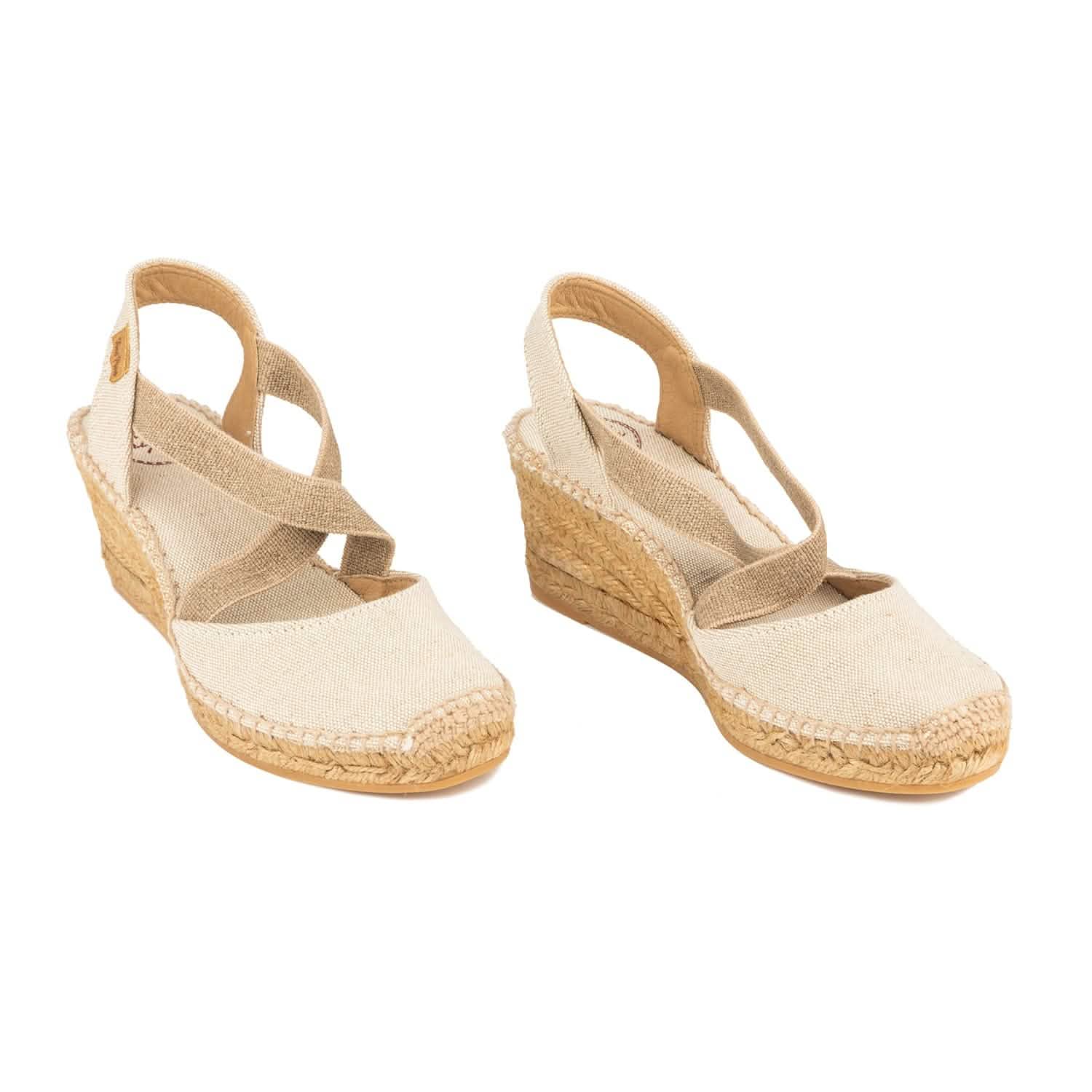 Women's Plain Canvas Wedge Espadrilles - Comfortable Summer Casual Shoes for Beach, Vacation & Everyday Wear | Saba V