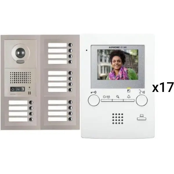 Aiphone GT-17V3 1 Apartment Video Intercom System - Multi Tenant 3.5