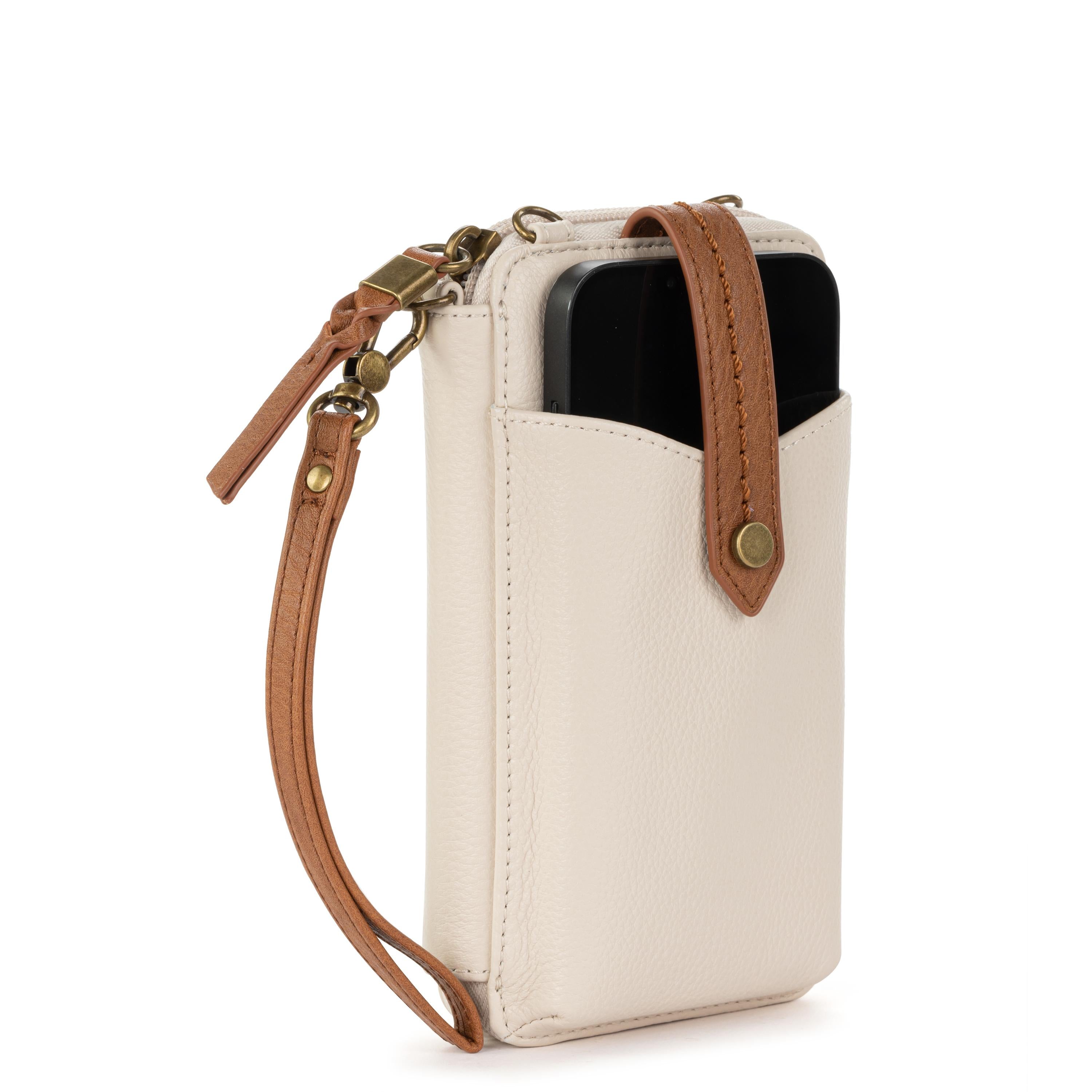 Premium Silverlake Smartphone Wallet - Genuine Leather & Stone Block Design - Slim RFID Blocking Card Holder for iPhone & Android - Perfect for Travel, Work & Everyday Use