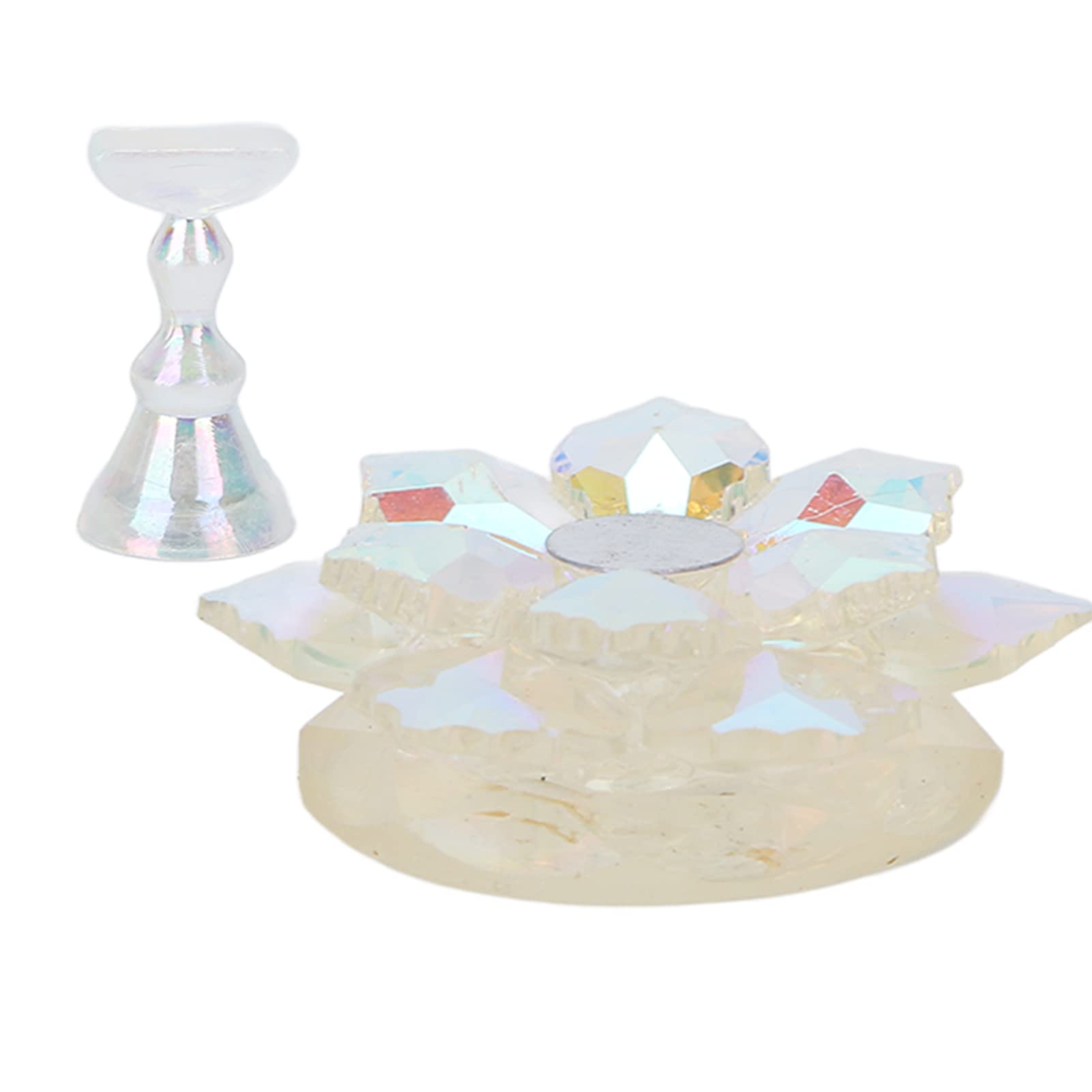 EXCLUZO Magnetic Nail Tips Stand Holder - Professional Manicure Tool for Nail Art Practice, Salon & Home Use (Aurora White) | Perfect for DIY Nail Design, Nail Technician Training & At-Home Manicures