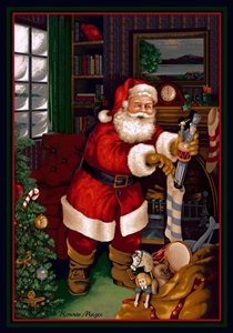 Milliken Holiday Rugs - Santa's Visit Kris Kringle Christmas Rug for Home Decor - Perfect for Living Room, Bedroom, and Festive Seasonal Decorations