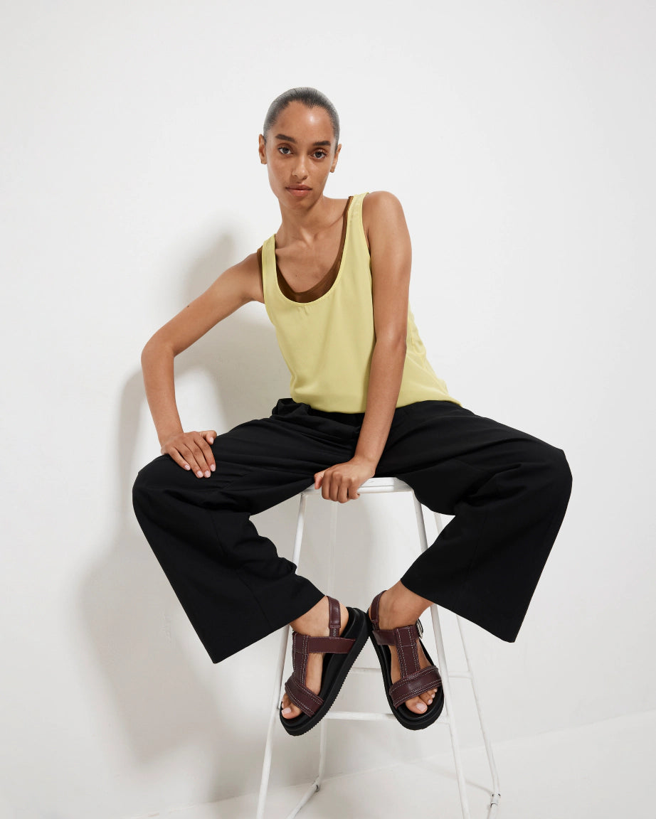 Visby T Bar Sandal - Women's Comfortable Leather Sandals with Cherry & Milk Topstitch Design | Perfect for Summer, Beach, and Casual Outings