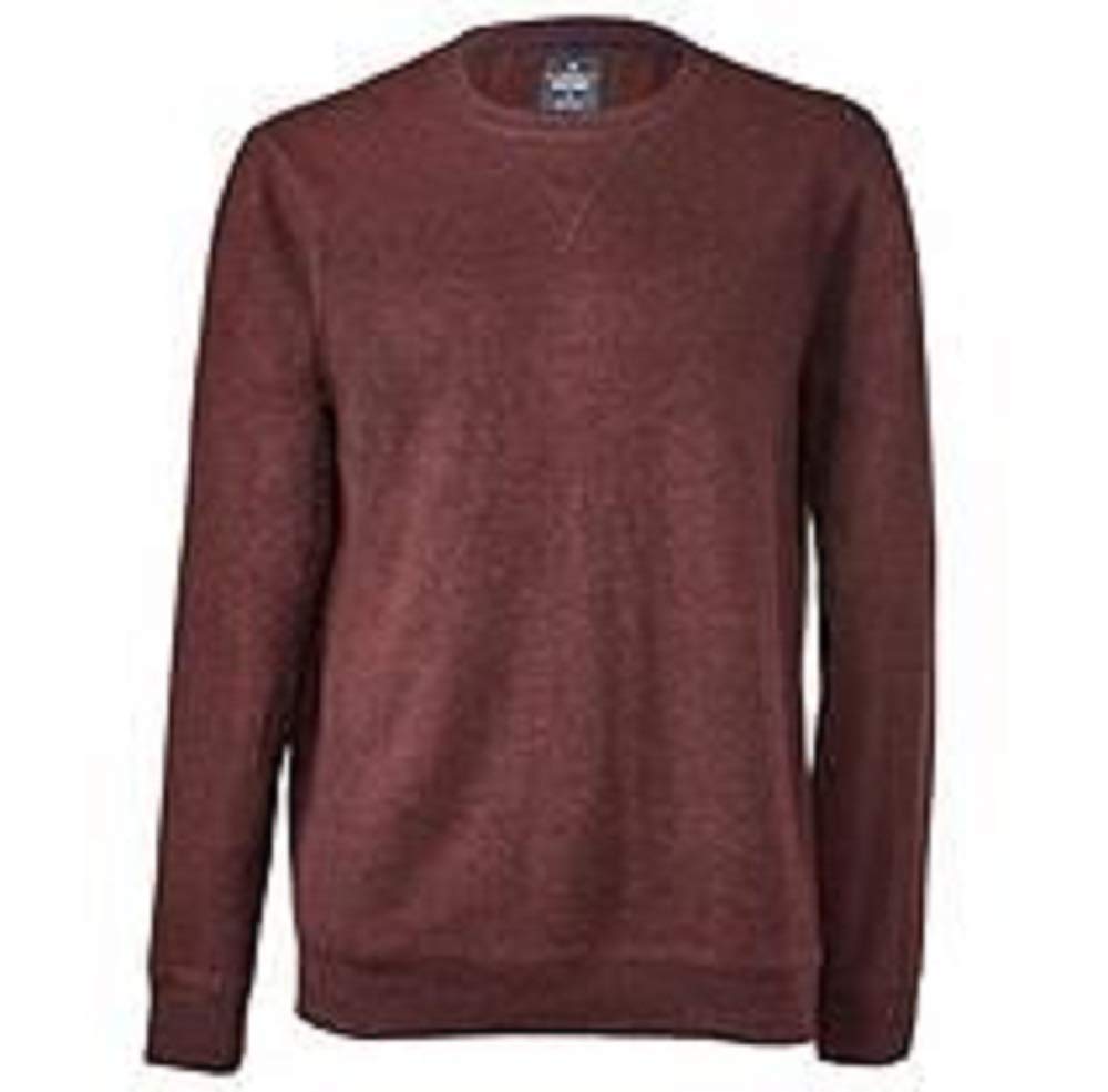 Member's Mark Men's Thermal Waffle Crew Neck Sweatshirt - Wine Color, XX-Large Size | Warm Winter Pullover for Outdoor Activities & Casual Wear