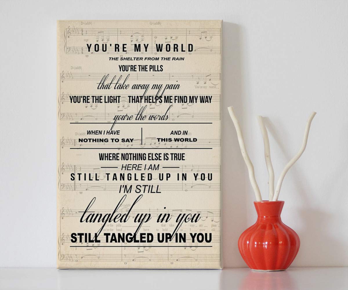 Tangled Up in You Framed Canvas Print - 12x18