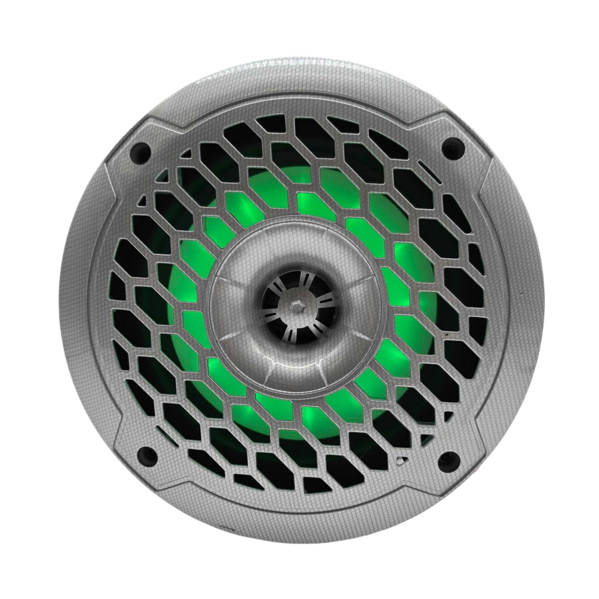 Warzone WZ652MTG 6.5-Inch Marine Waterproof Boat Speakers with RGB LED Lighting, 700W Max Power, 4 Ohm Impedance, Gray Injection Cone & Rubber Edge, Neodymium Magnets (Pair) - Perfect for Boats, Yachts, Pool Parties & Outdoor Entertainment