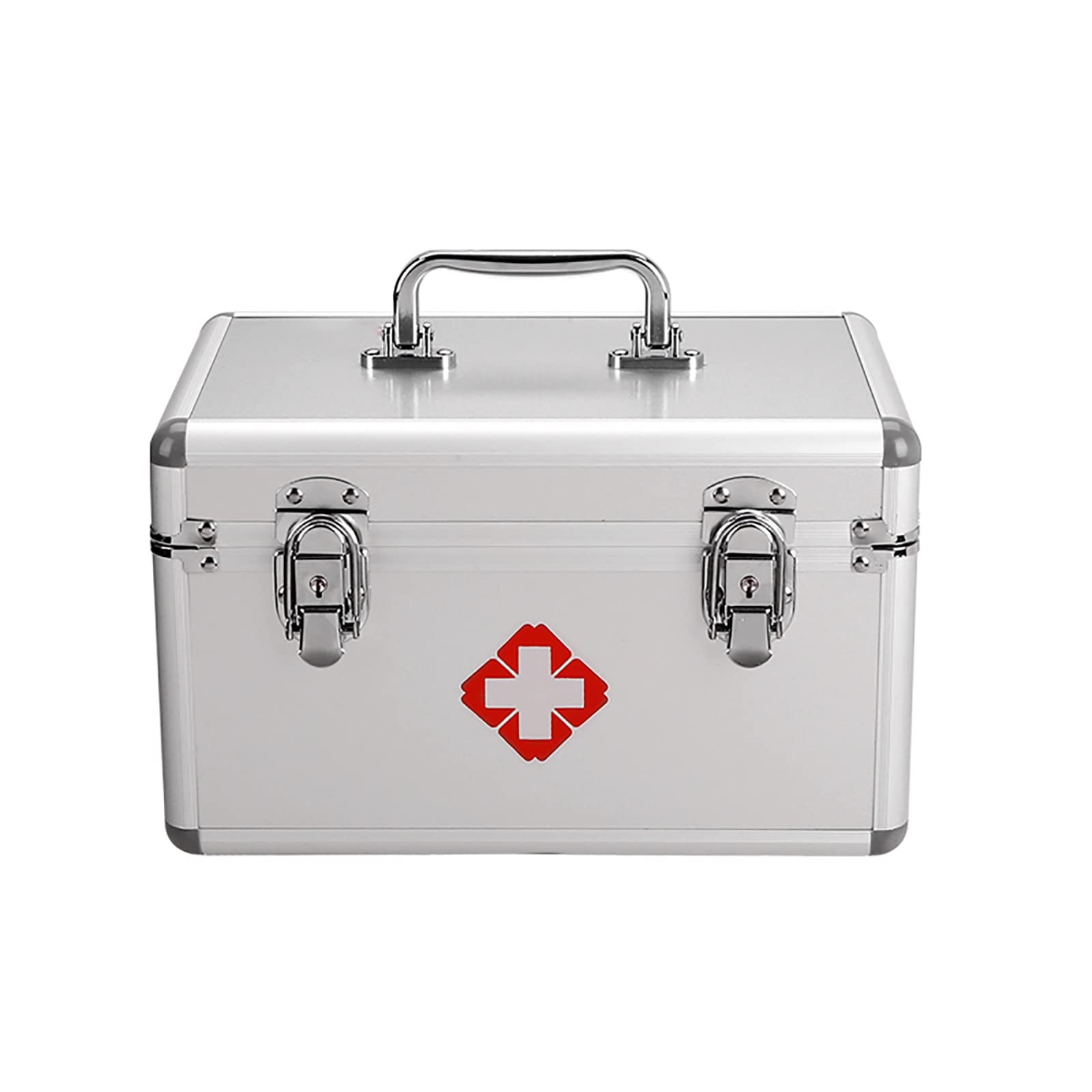 YLBSBD Lockable Medicine Storage Box with Portable Handle & Shoulder Strap - Secure First Aid Key Safe Box for Medications & Drugs - Ideal for Home, Travel, and Emergency Medical Storage
