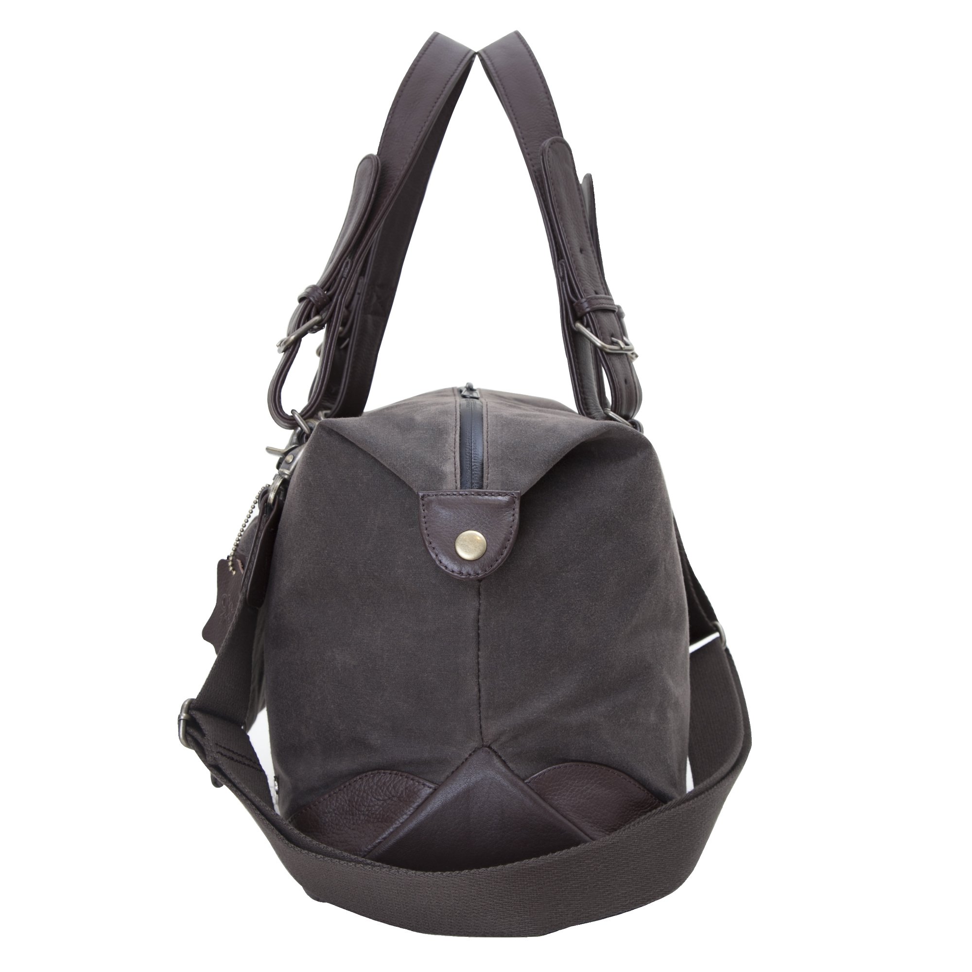 Lafayette Waxed Duffel Bag - Waterproof Travel Duffel for Men & Women, Dark Brown, One Size - Perfect for Gym, Weekend Trips & Outdoor Adventures