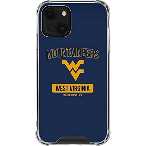 Officially Licensed West Virginia Mountaineers Clear Phone Case for iPhone 13 - Durable Protective Cover with Custom Logo Design - Perfect for School, Games & Fan Showcases