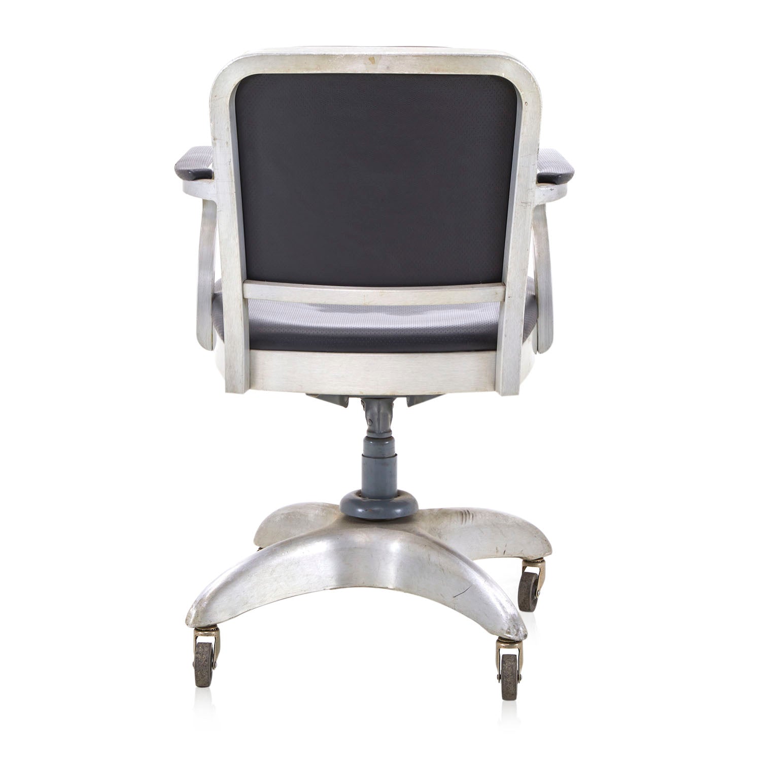 Premium Black Leather Aluminum Office Chair - Ergonomic Executive Desk Chair for Home & Office Workspaces - Perfect for Long Hours of Sitting & Professional Meetings