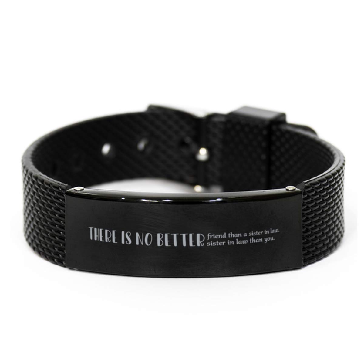 Best Sister-in-Law Gifts - Elegant Black Shark Mesh Bracelet for Women | Thoughtful Present for Birthday, Christmas & Appreciation | Perfect for Sister-in-Law Day & Family Bonding Moments