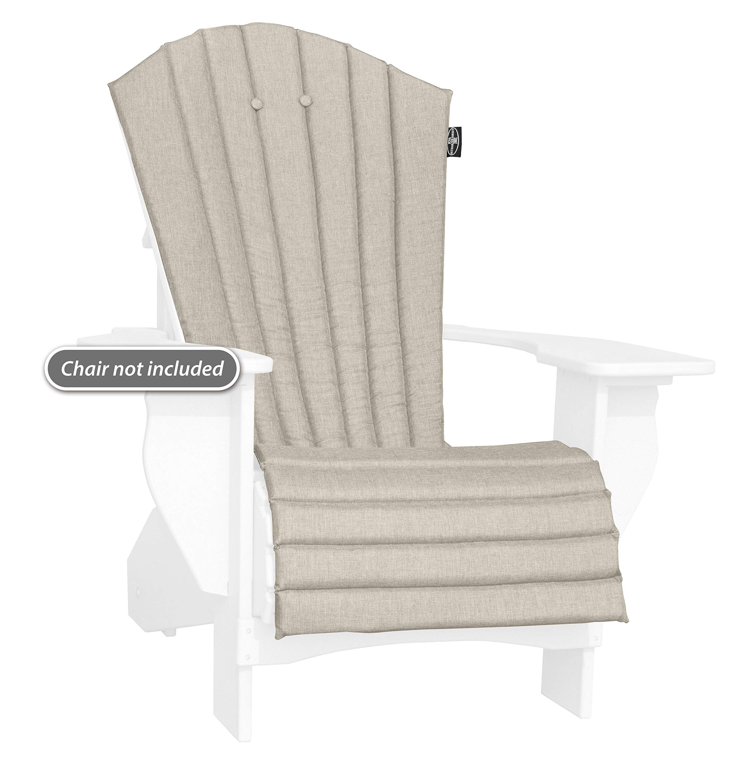 **All-Weather Outdoor Patio Chair Cushion - Quick-Dry Olefin Fabric, Waterproof & UV-Resistant - Perfect for Adirondack Chairs (Beige Morning) - Ideal for Poolside, Deck, Garden & Patio Relaxation**