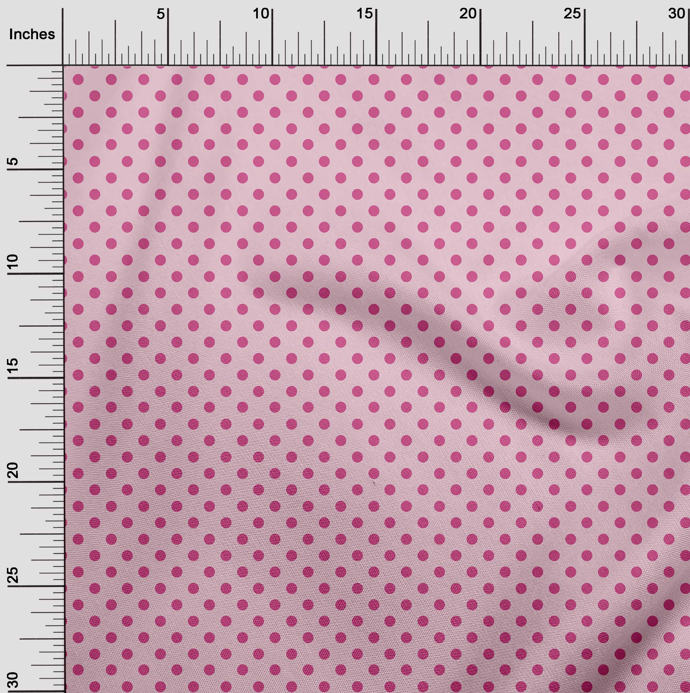 oneOone Viscose Chiffon Blush Pink Dot Print Fabric by The Yard - 42 Inch Wide Soft Flowy Material for Dresses, Scarves & DIY Fashion Projects