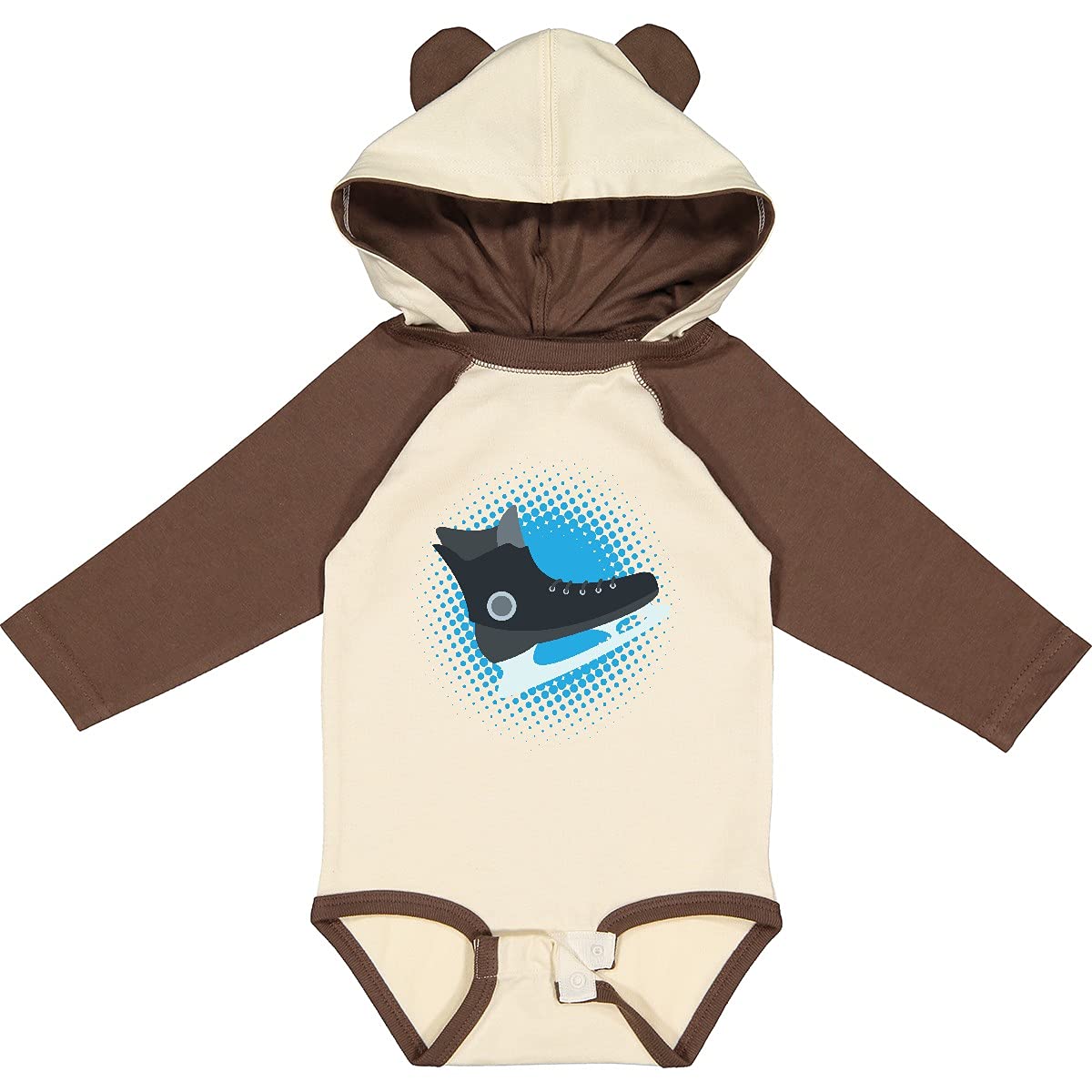 Inktastic Ice Skating Sports Gift - Long Sleeve Baby Bodysuit for Boys & Girls - Perfect for Winter Sports, Skating Rink Outings & Holiday Gifts