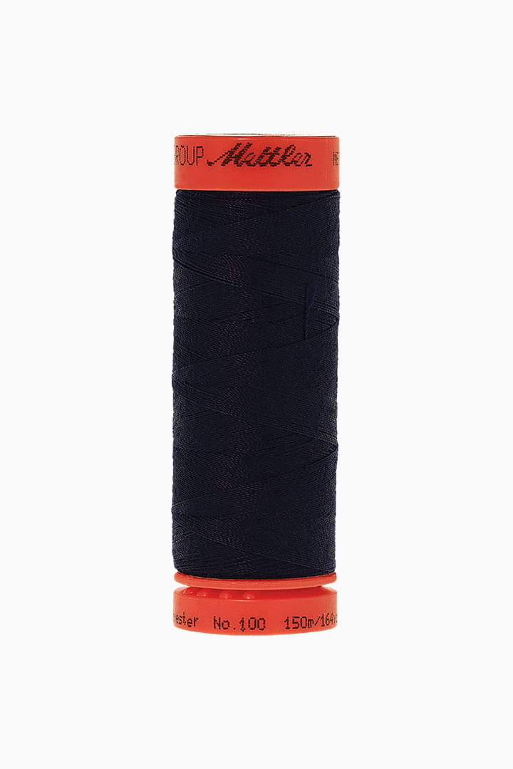 Metrosene No. 100 #0810 Blue Black Thread - Premium Polyester Sewing Thread for Quilting, Embroidery & Crafts - Ideal for Home Sewing & DIY Projects