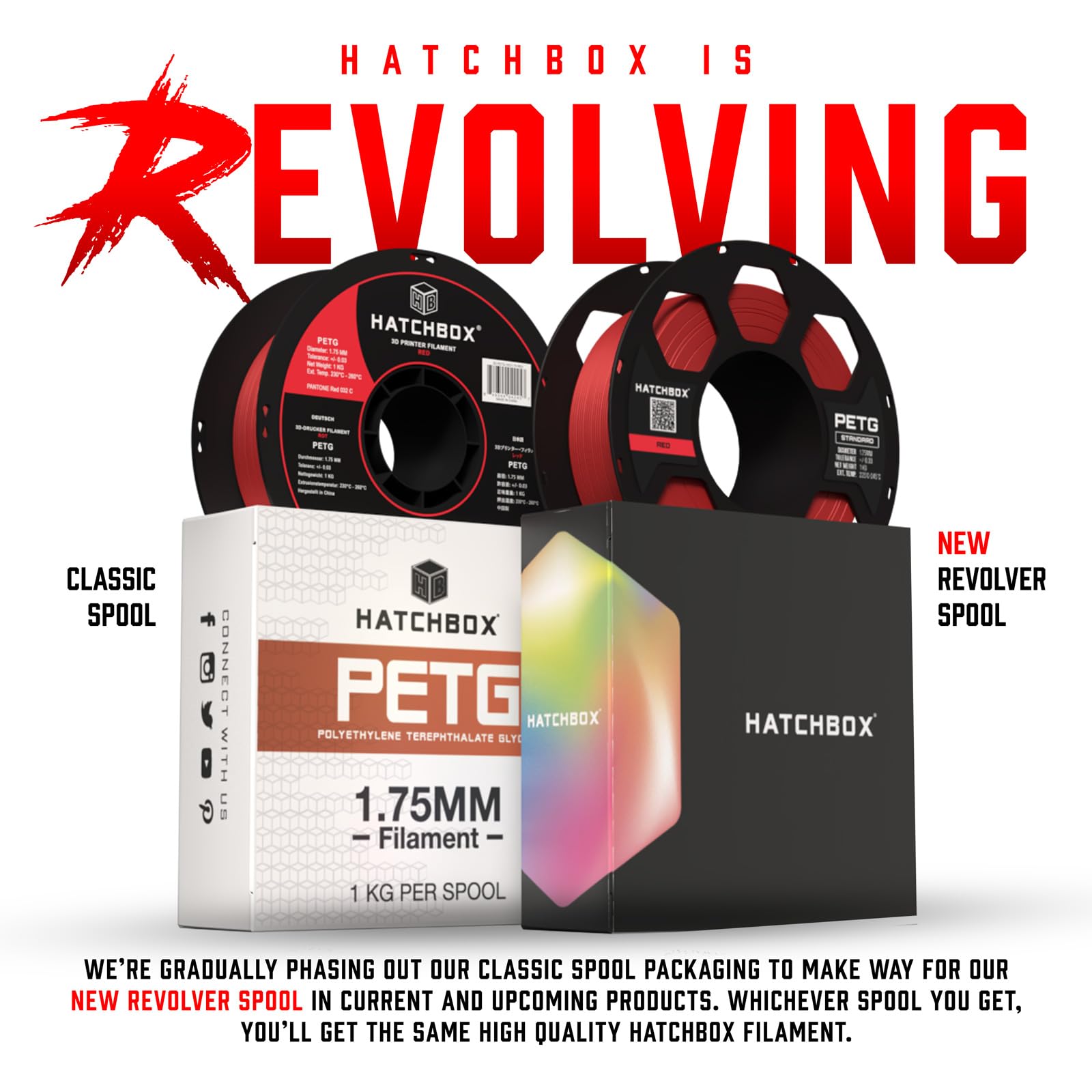 HATCHBOX PETG 3D Printer Filament - 1.75mm, 1kg Spool, Gold Color, High Precision +/-0.03mm for Smooth 3D Printing - Perfect for Cosplay Props, Functional Parts & DIY Projects