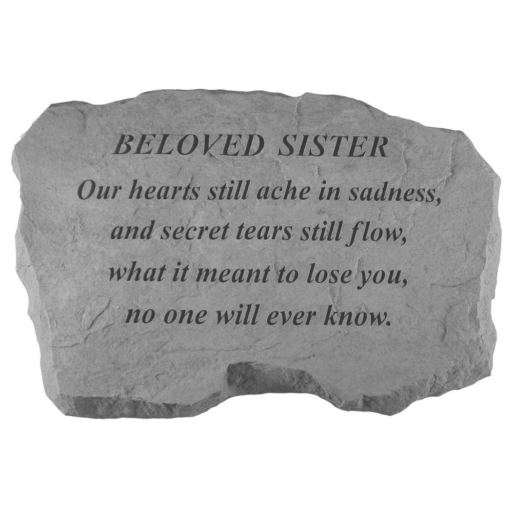 Kay Berry Inc. 99120 Memorial Plaque - Beloved Sister Our Hearts Still Ache in Sadness - 16x10.5x1.5 Inches - Sympathy Gift for Loss of Sister, Funeral Memorial, Grave Decoration