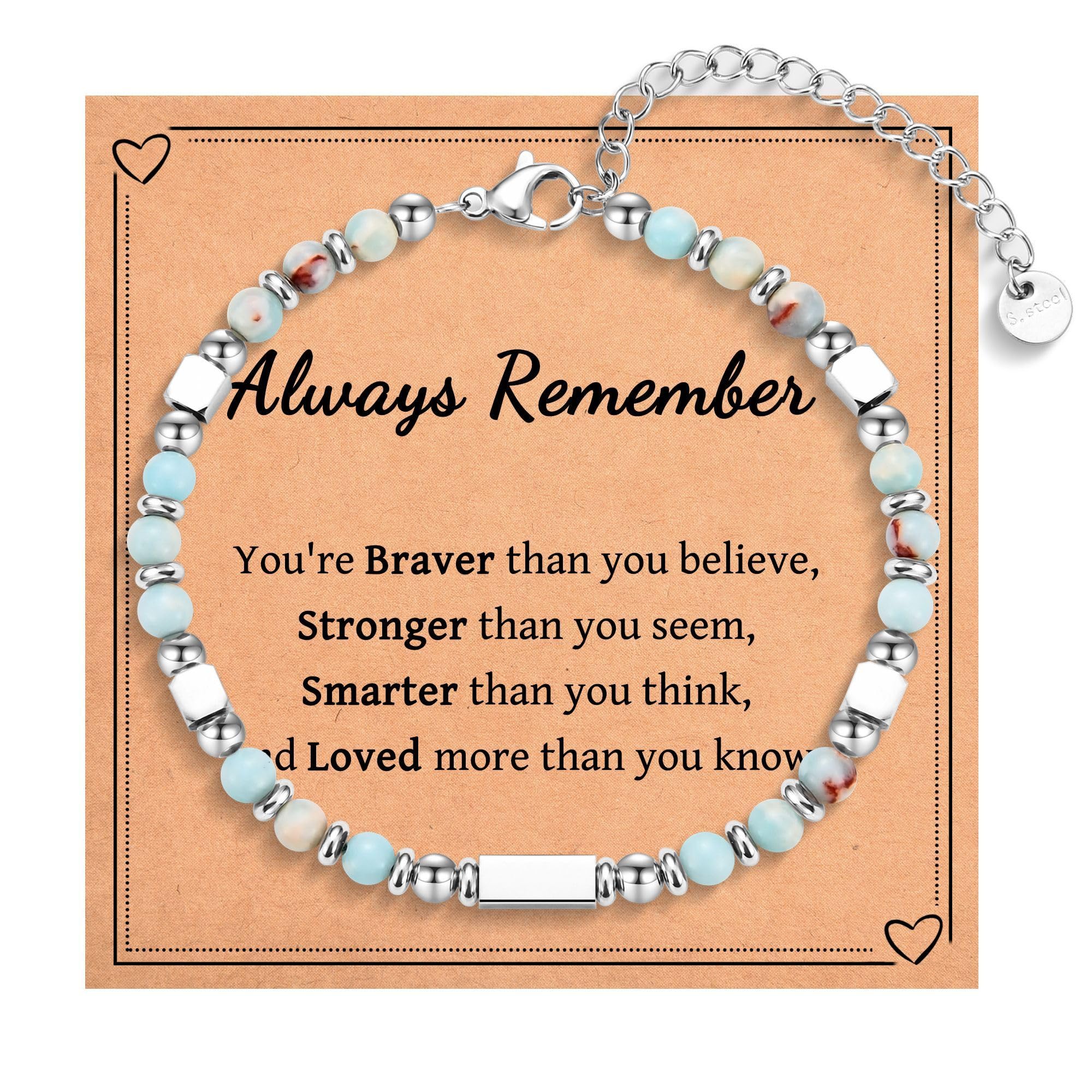 Tiny Beaded Bracelet for Women & Teen Girls - Inspirational Gift with Card for Christmas, Easter, Birthday & Valentine's Day | Stocking Stuffer, Friendship Jewelry, Daily Wear & Special Occasion Accessory