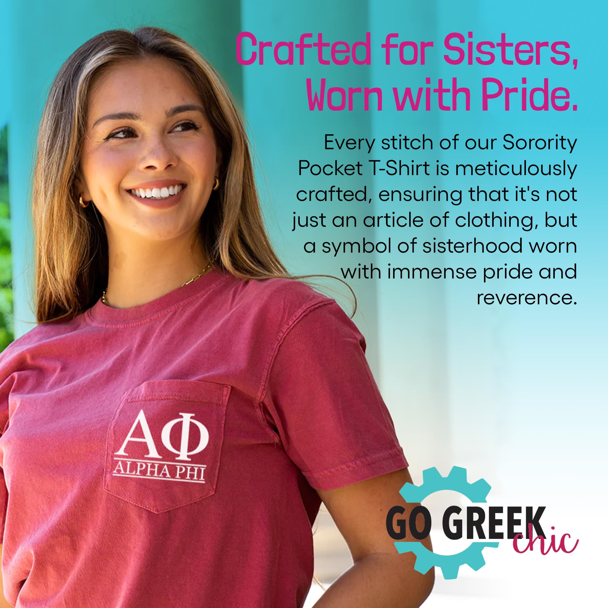 Delta Zeta Sorority Comfort Colors Pocket T-Shirt with Greek Letters - Soft & Stylish for Sisterhood Events, Campus Wear & Casual Outfits