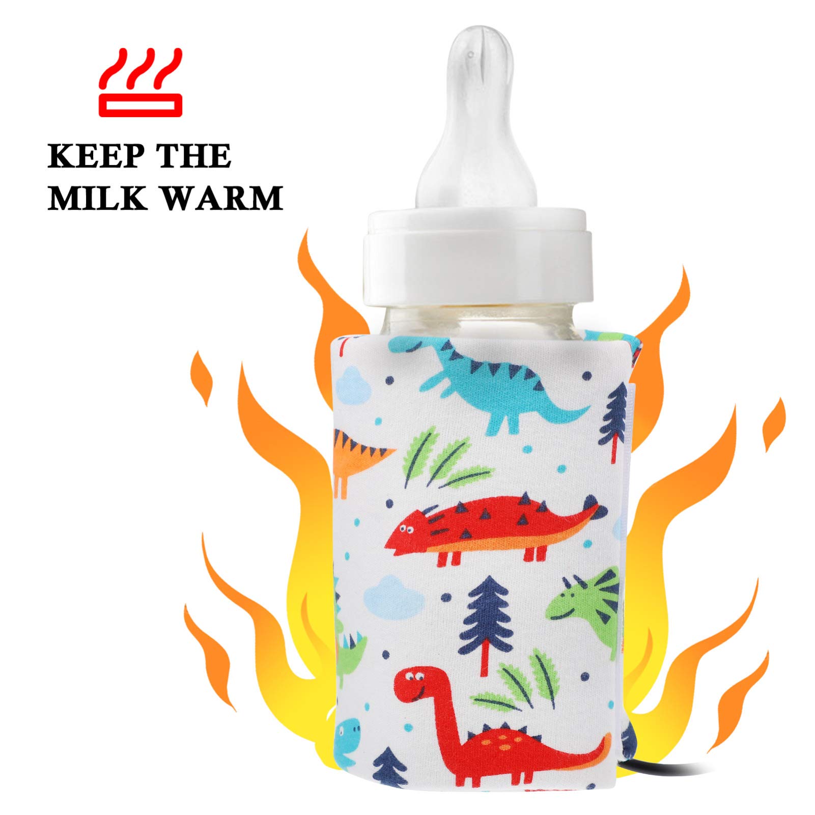 Portable USB Baby Bottle Warmer - Travel Milk Bottle Heater & Insulated Picnic Bag for Infants | Keep Food Warm, Perfect for On-the-Go Feeding, Outdoor Picnics & Traveling with Baby