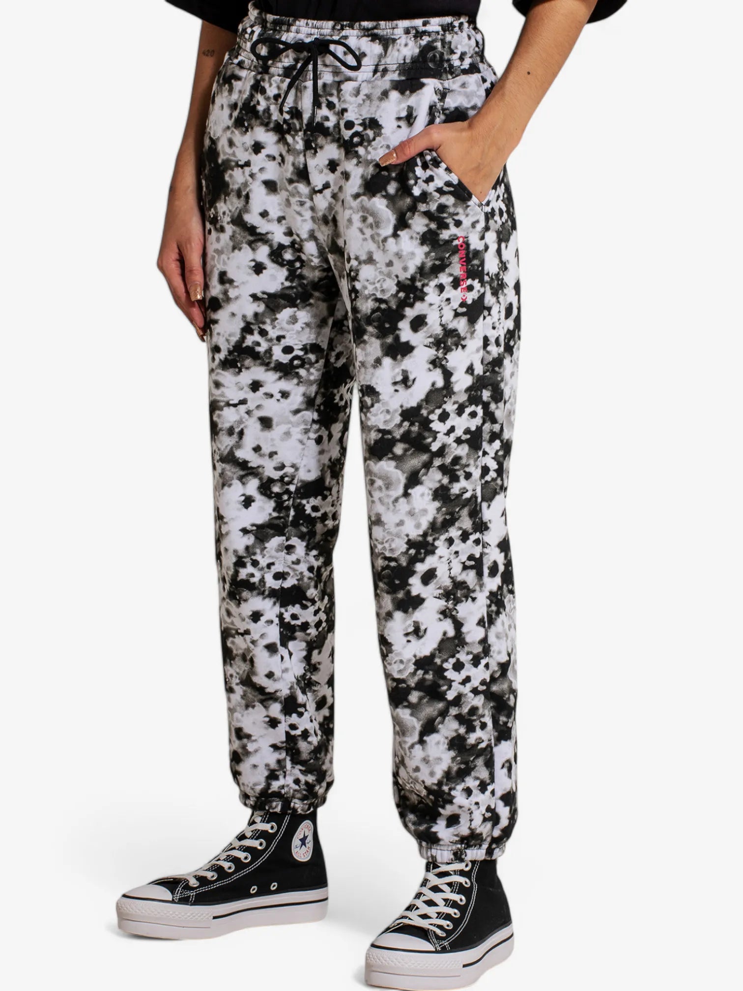 Converse Women's Floral Batik Pants - Stylish & Comfortable Casual Trousers for Everyday Wear, Work, and Travel